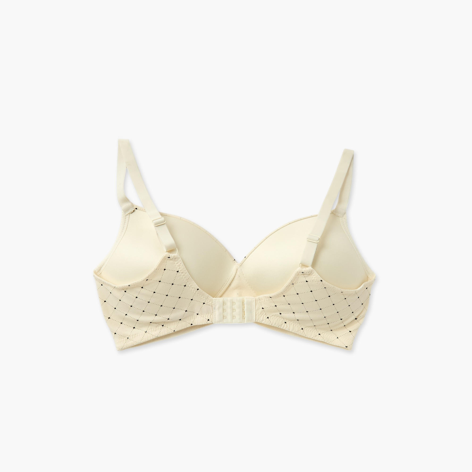 Printed Non-Wired Bra with Hook and Eye Closure-women-clothing-lingerie-bras-image-3