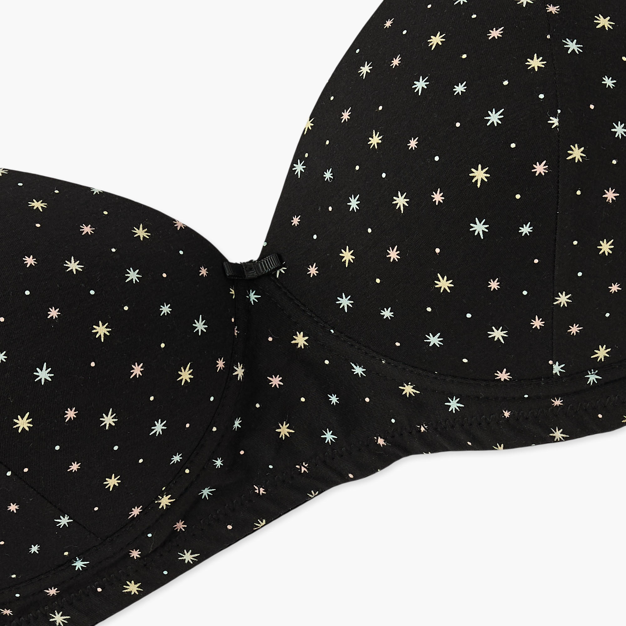 All-Over Print Non-Wired Bra with Hook and Eye Closure-women-clothing-lingerie-bras-image-2