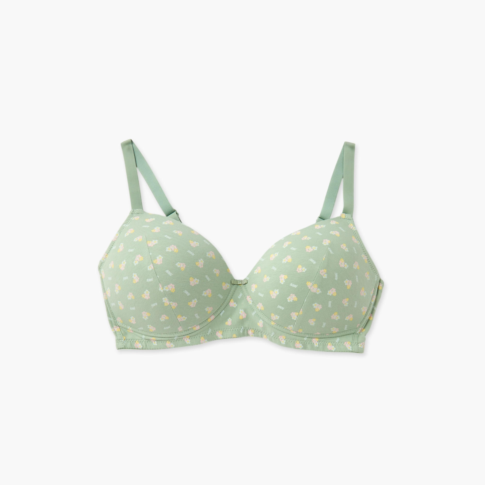 صدرية غير سلكية بمشبك إغلاق وطبعات أزهار-women-clothing-lingerie-bras-image-1