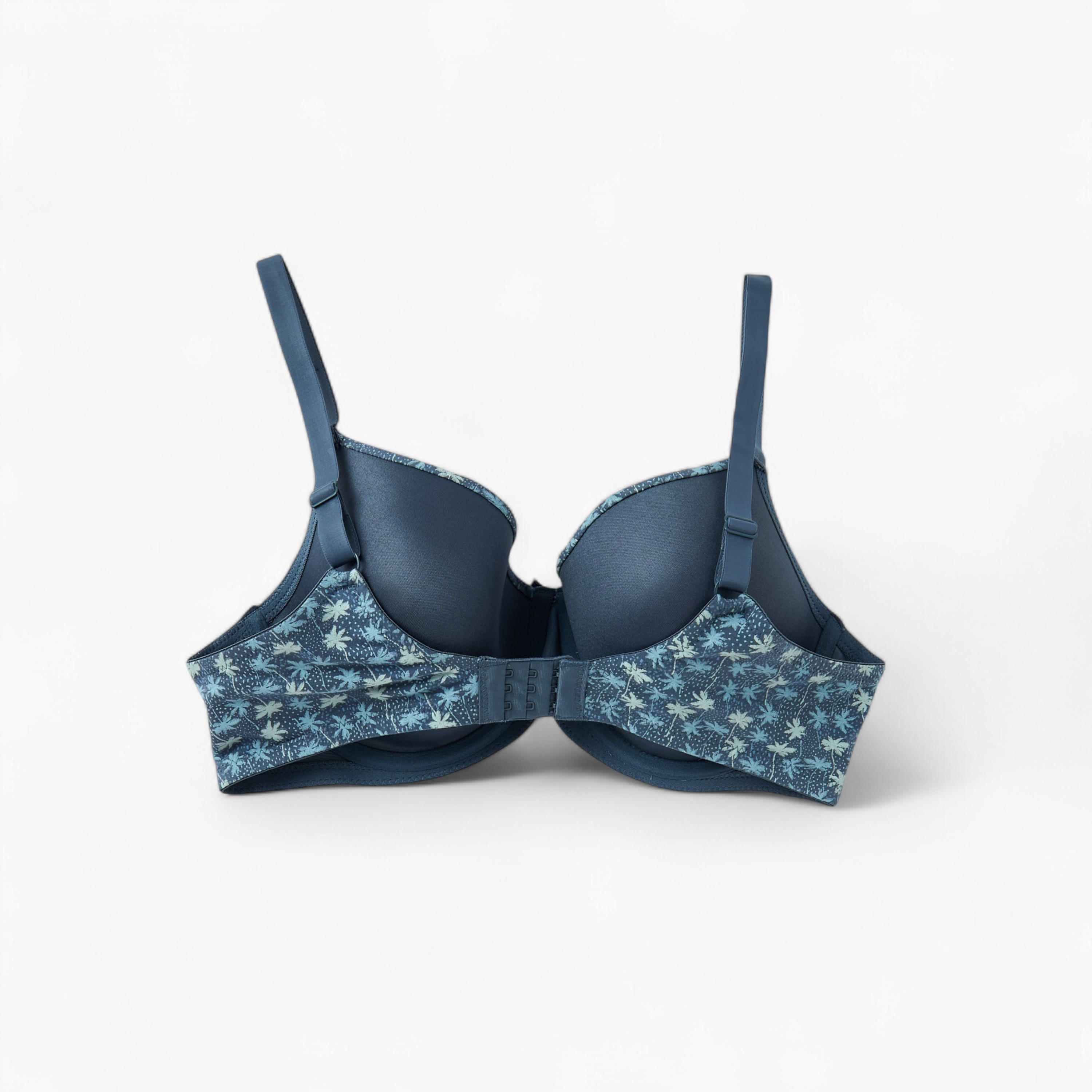 Printed Wired Demi Bra with Hook and Eye Closure-women-clothing-lingerie-bras-image-3