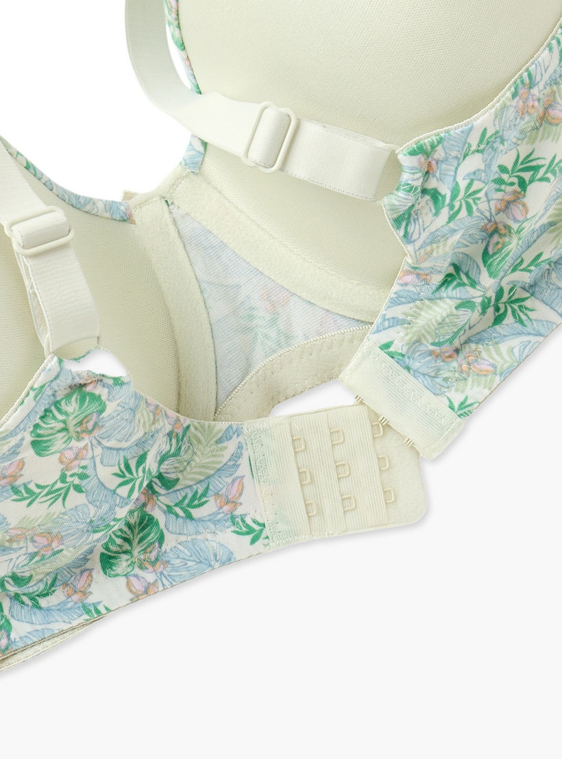 صدرية ديمي سلكية بمشبك إغلاق وطبعات-women-clothing-lingerie-bras-image-4