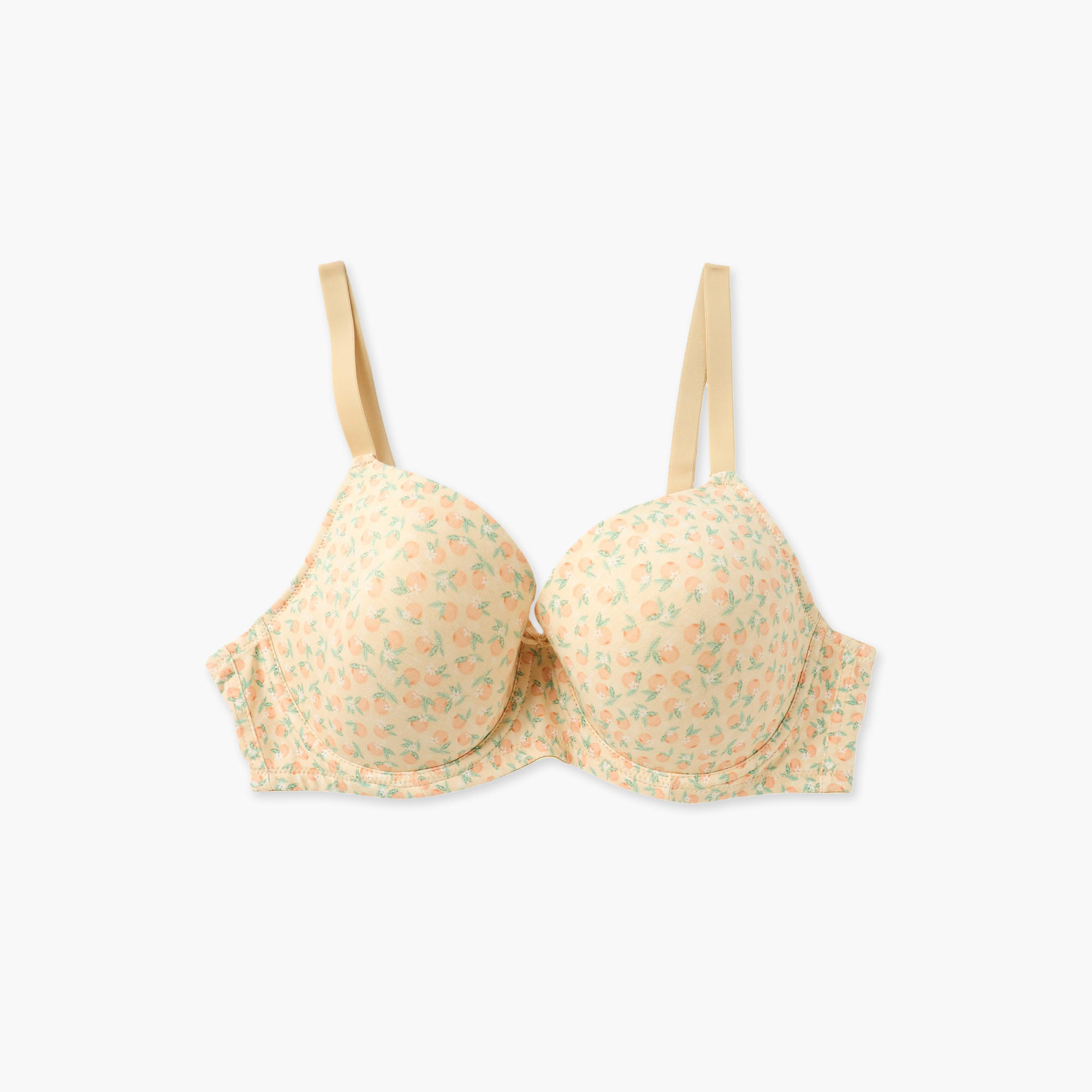 صدرية ديمي سلكية بمشبك إغلاق وطبعات-women-clothing-lingerie-bras-image-1