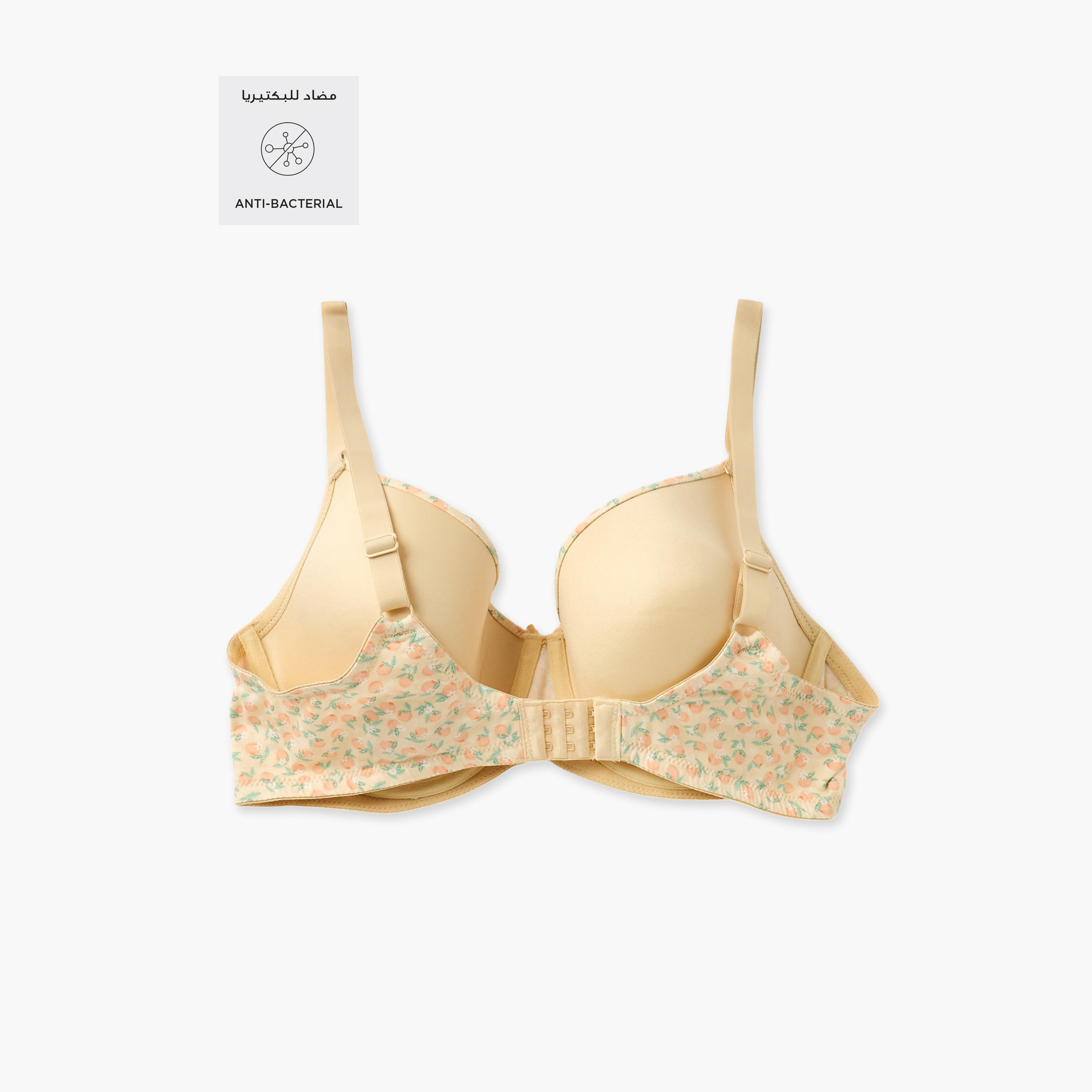 صدرية ديمي سلكية بمشبك إغلاق وطبعات-women-clothing-lingerie-bras-image-2
