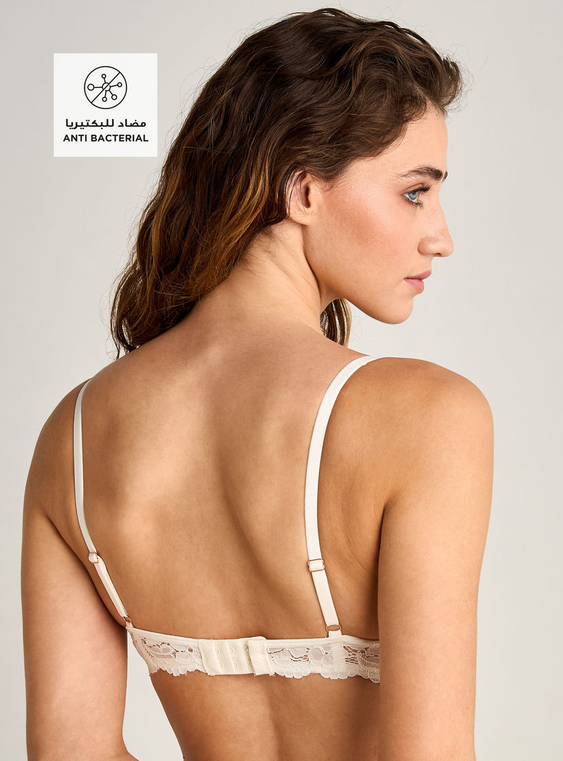 Lace Demi Bra with Hook and Eye Closure-women-clothing-lingerie-bras-image-2