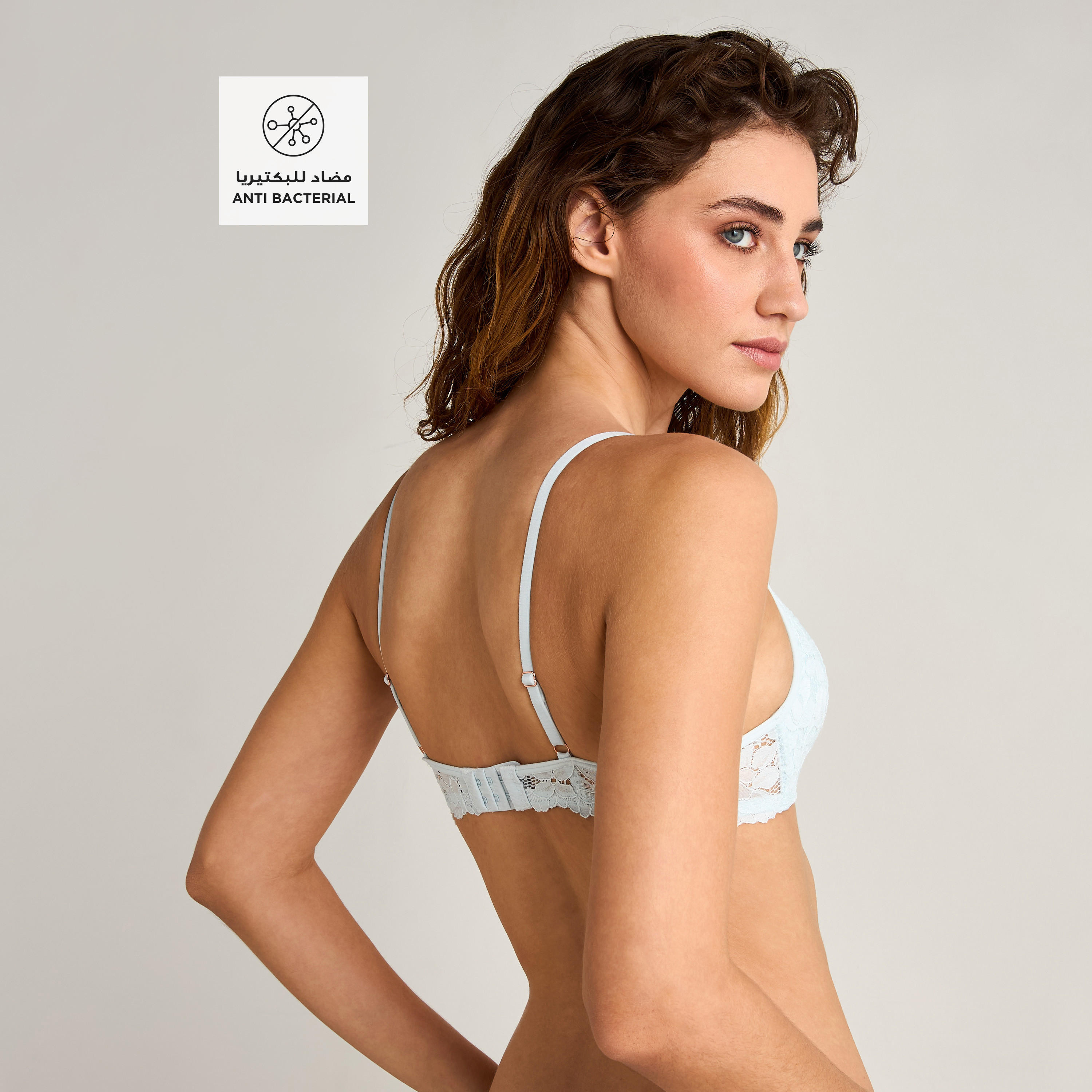 Lace Demi Bra with Hook and Eye Closure-women-clothing-lingerie-bras-image-2