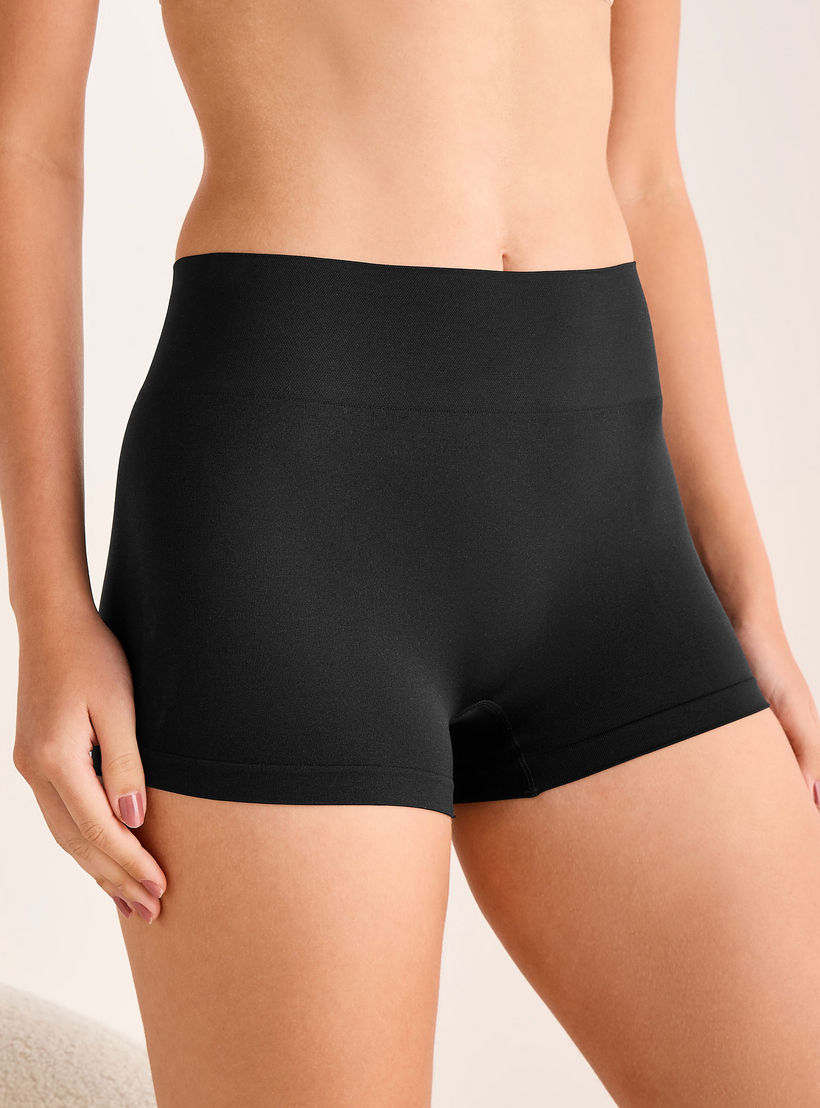 سراويل مشد بوي شورت بخصر مطاطي - طقم من 3 قطع-women-clothing-lingerie-shapewear-image-7