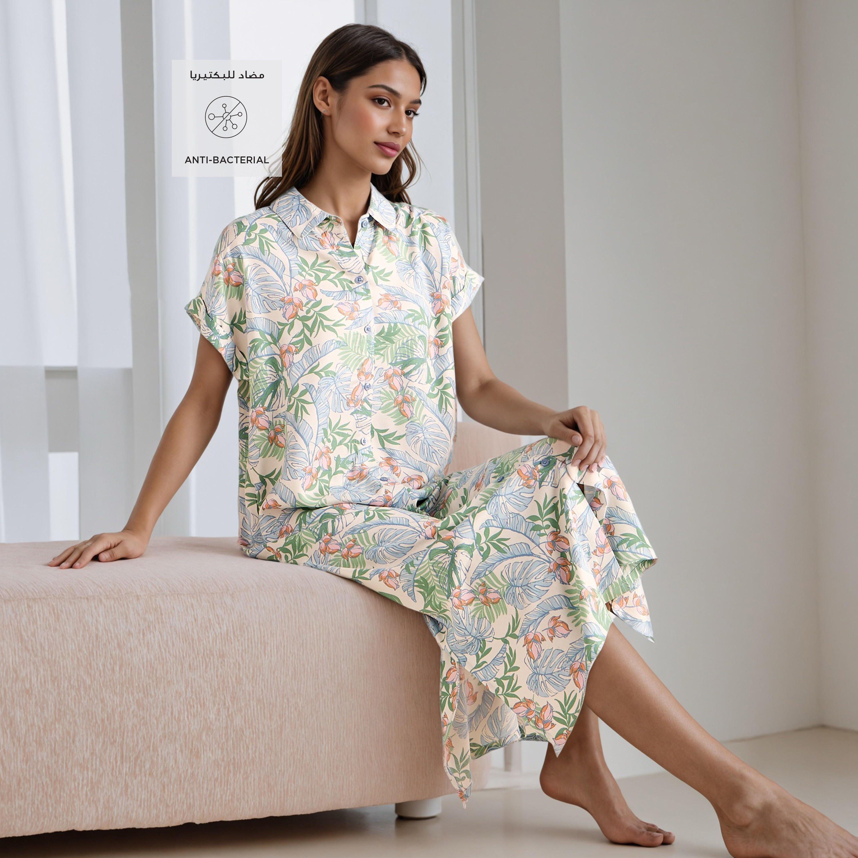Set of 2 - Assorted Viscose Night Dress-women-clothing-nightwear-nighties-image-2