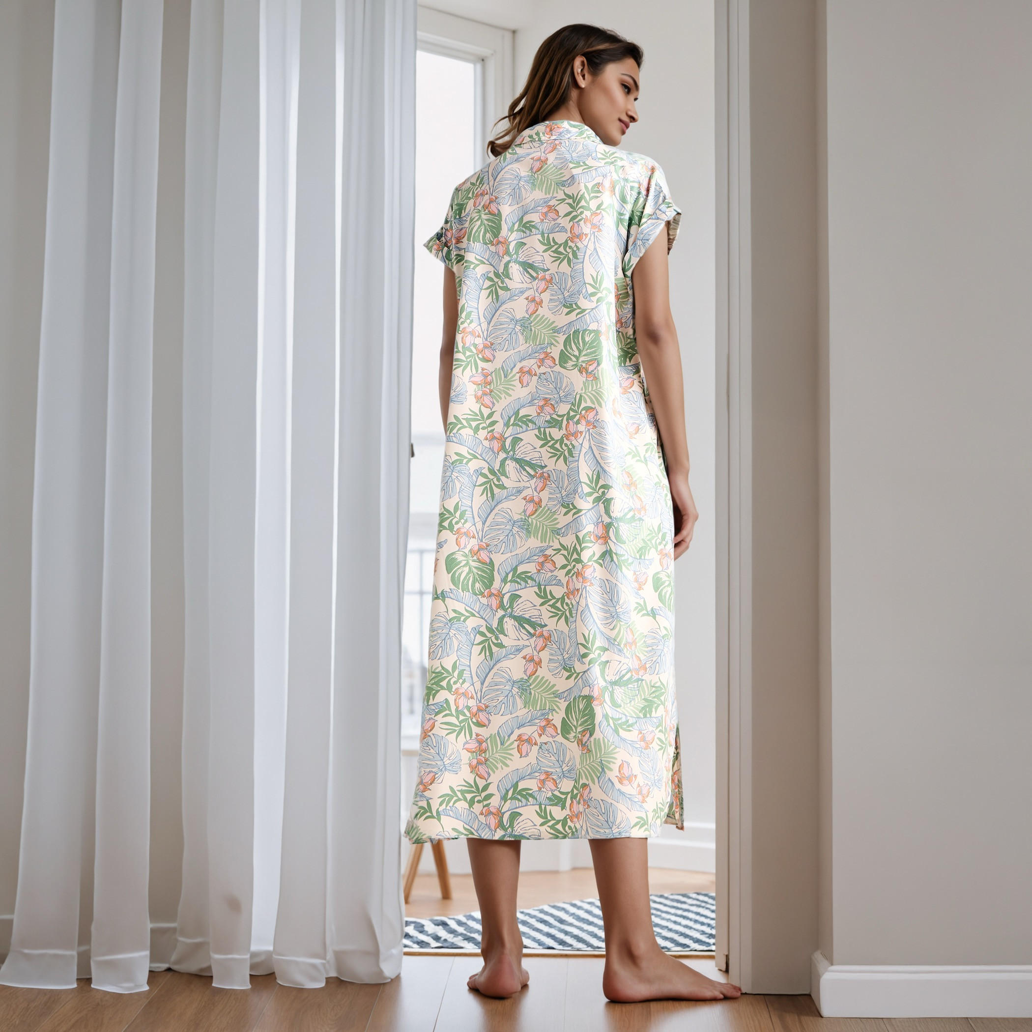 Set of 2 - Assorted Viscose Night Dress-women-clothing-nightwear-nighties-image-3