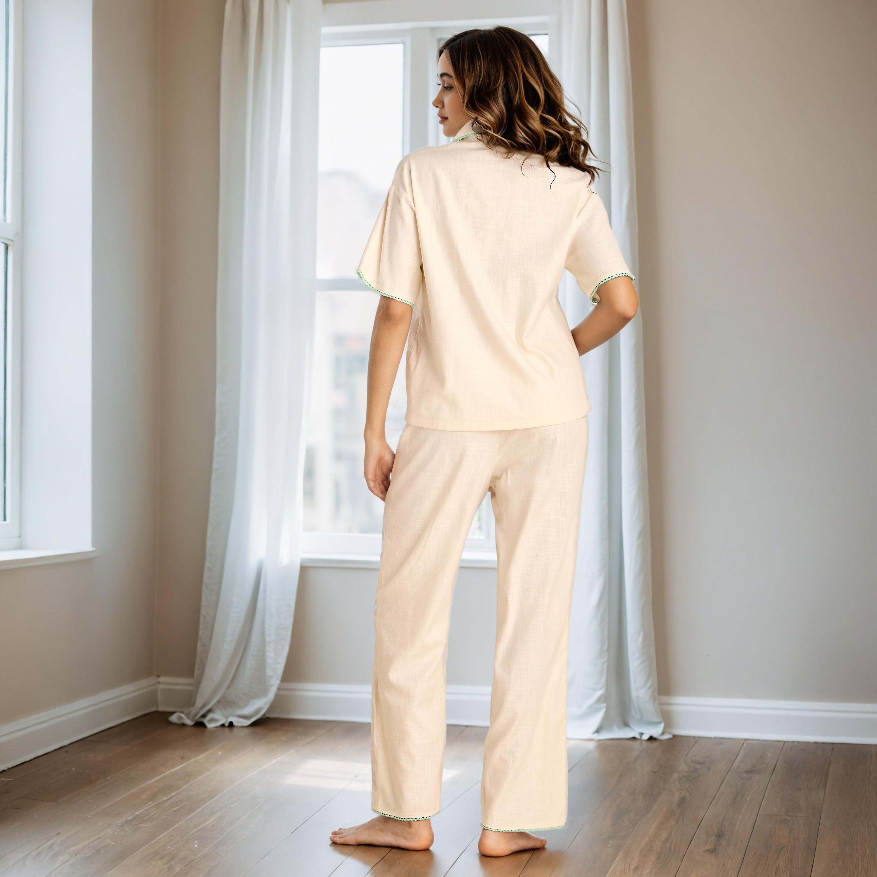 Embroidered Shirt and Pyjama Set-women-clothing-nightwear-pyjamas-longsets-image-3