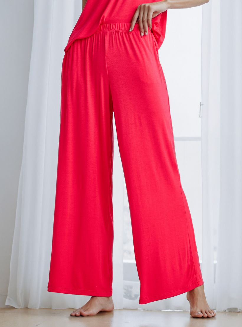 طقم بيجاما وقميص داخلي بحمّالات وتفاصيل دانتيل-women-clothing-nightwear-pyjamas-longsets-image-3