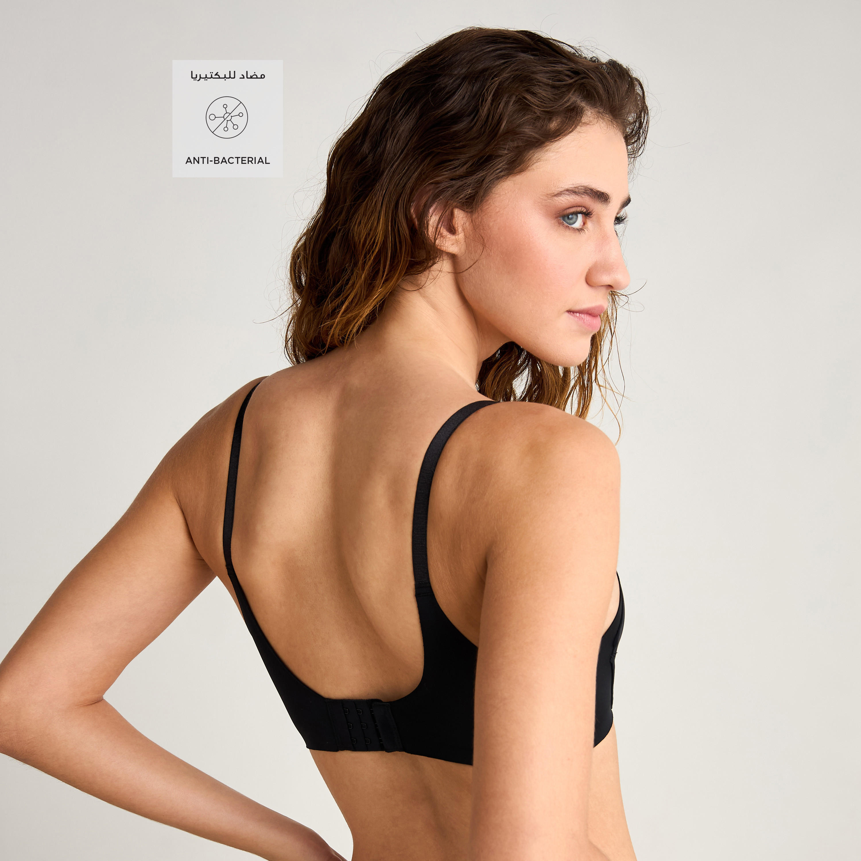 Non-Wired Support Bra with Hook and Eye Closure-women-clothing-lingerie-bras-image-2