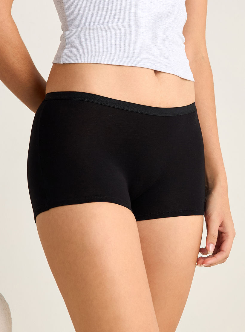 Set of 5 - Assorted Boyshorts with Elasticated Waistband-women-clothing-lingerie-panties-image-7