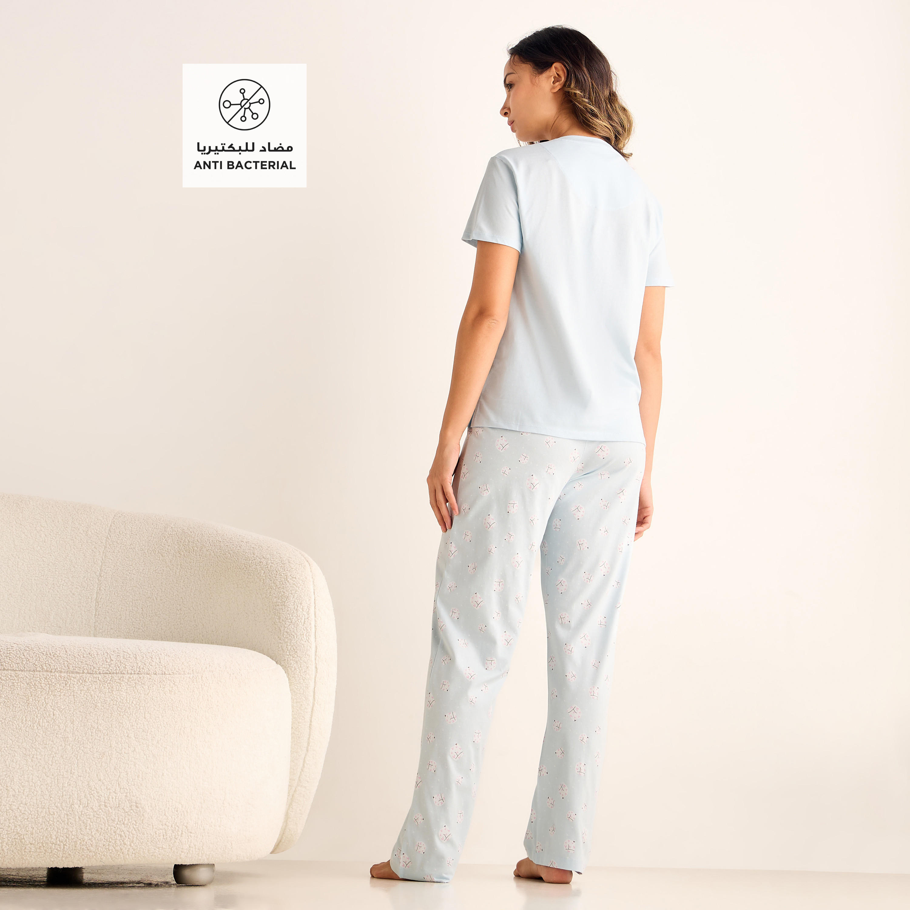 طقم بيجاما قطن بطبعات-women-clothing-nightwear-pyjamas-longsets-image-6