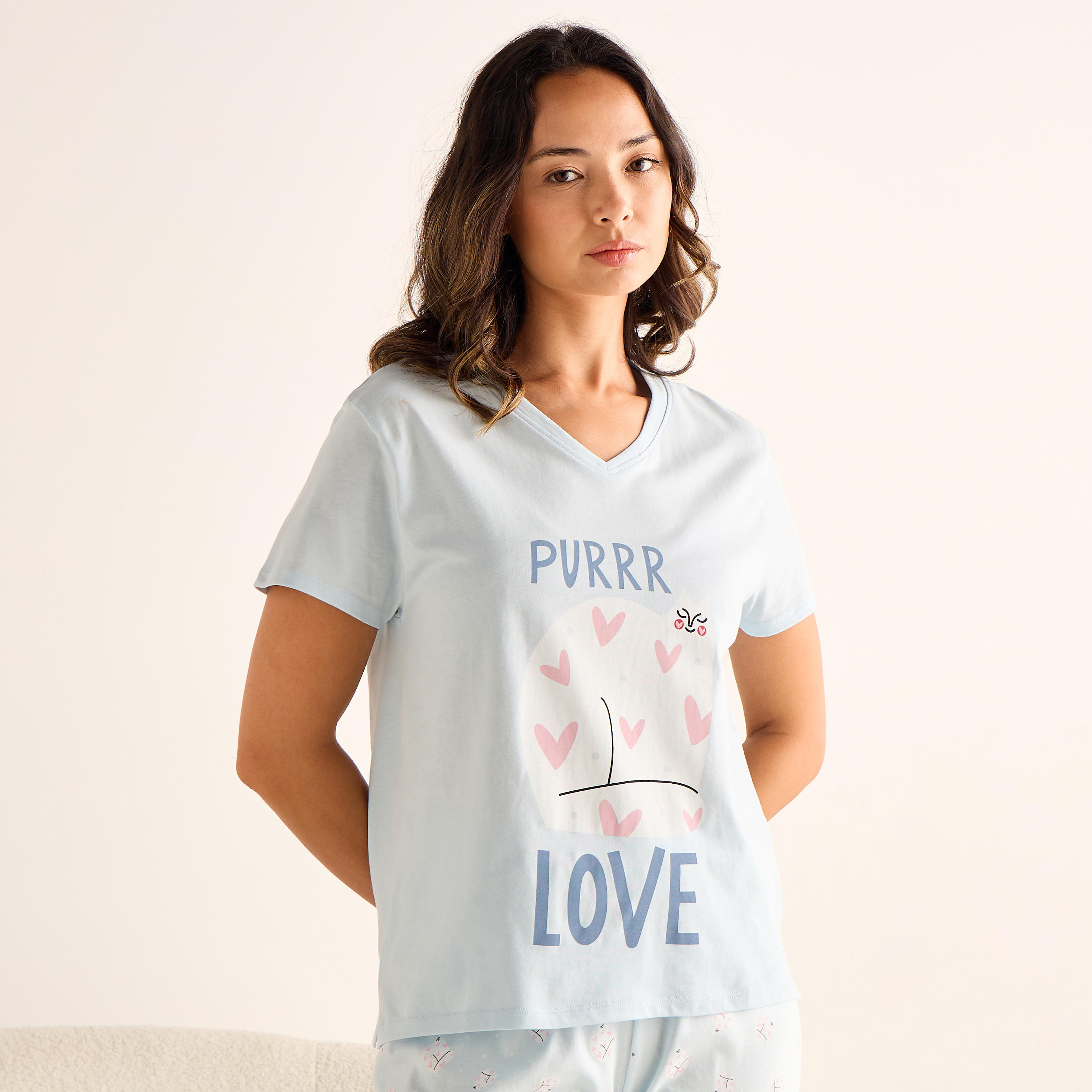 طقم بيجاما قطن بطبعات-women-clothing-nightwear-pyjamas-longsets-image-5