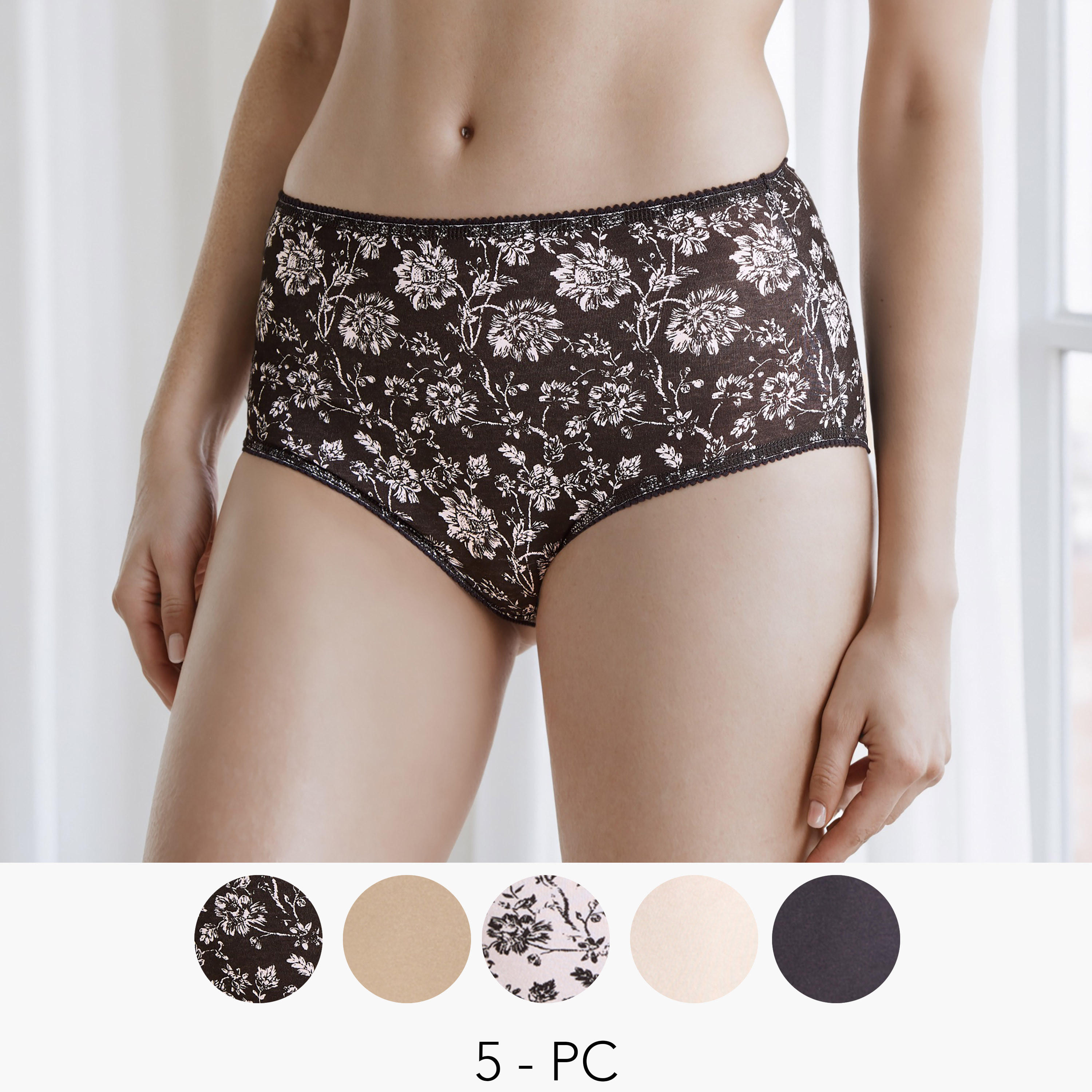 سراويل داخلية متنوعة - طقم من 5 قطع-women-clothing-lingerie-panties-image-8