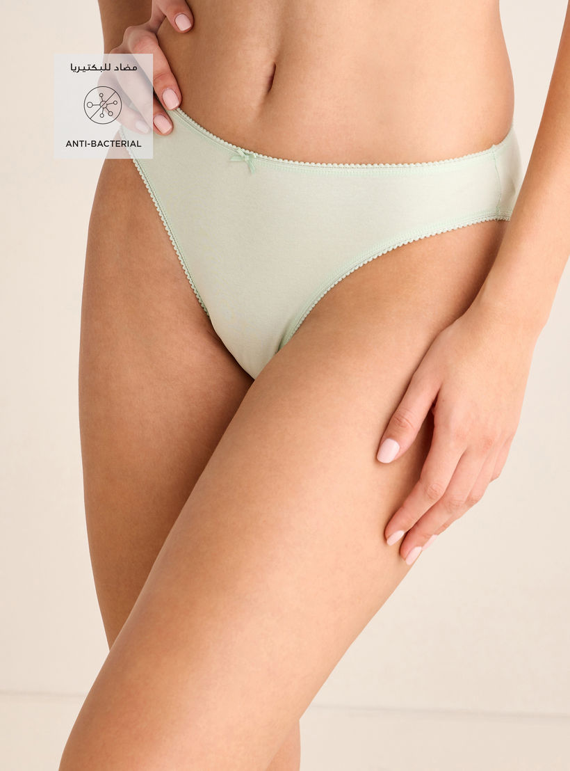 Set of 5 - Bow Detail Bikini Briefs-women-clothing-lingerie-panties-image-2