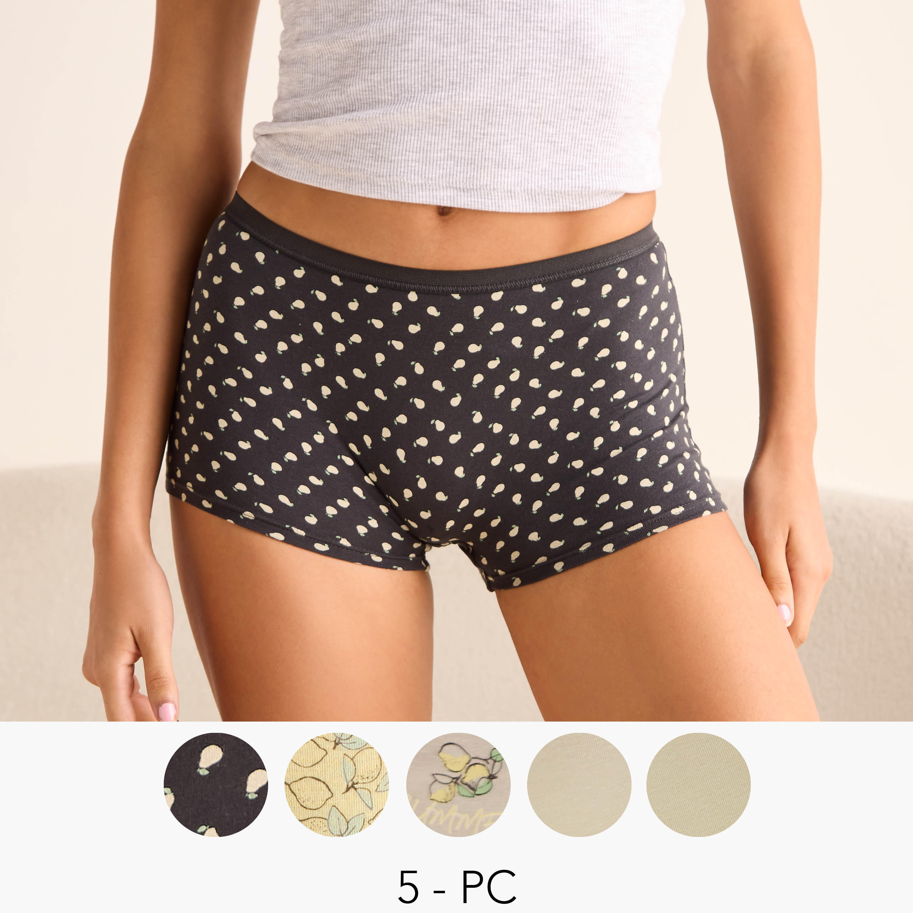 Set of 5 - Assorted Boxer Briefs-women-clothing-lingerie-panties-image-1