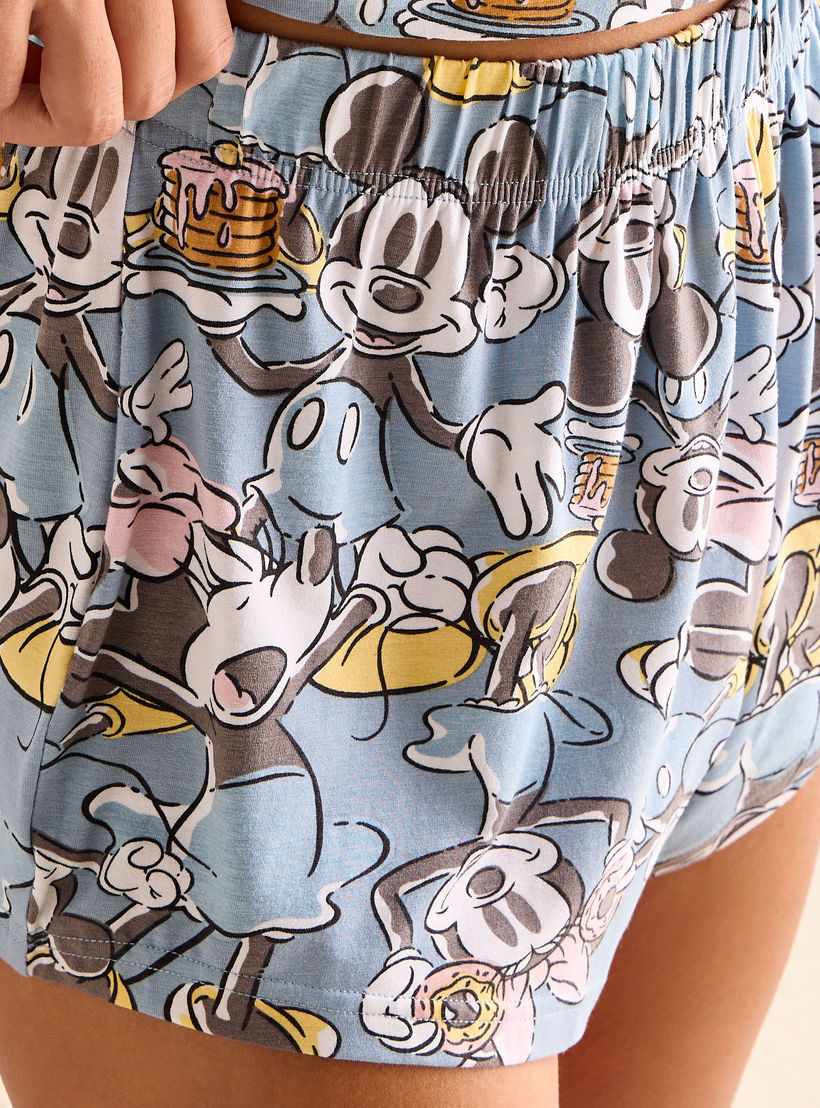 طقم شورت بطبعات ميكي ماوس-women-clothing-nightwear-pyjamas-shortsets-image-6