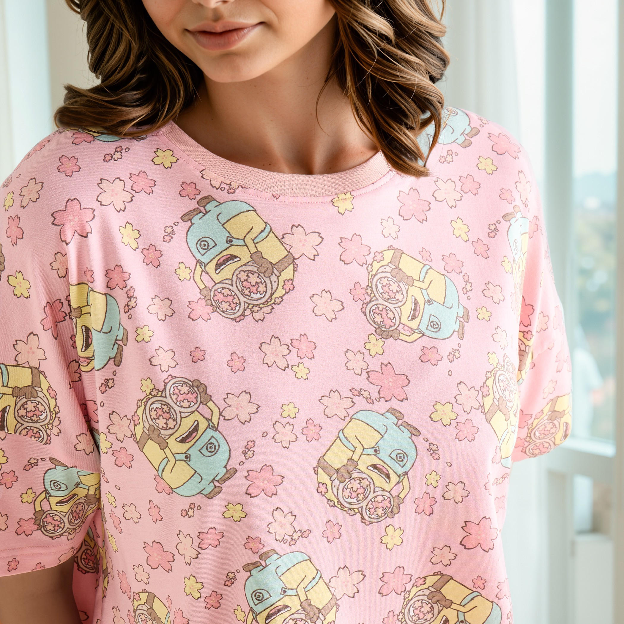 Minions Print Shorts Set-women-clothing-nightwear-pyjamas-shortsets-image-5