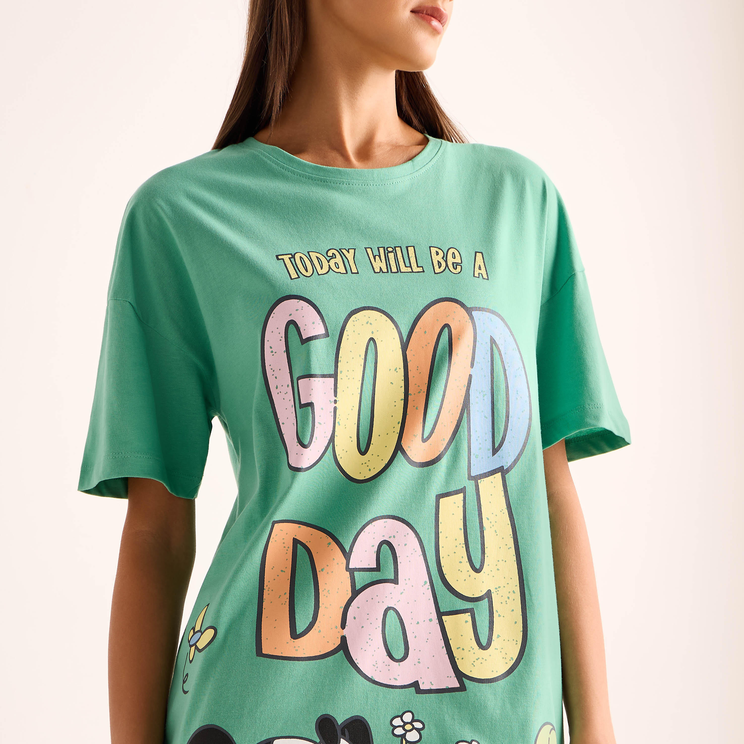 قميص نوم قطن بياقة مستديرة وطبعات-women-clothing-nightwear-nighties-image-4