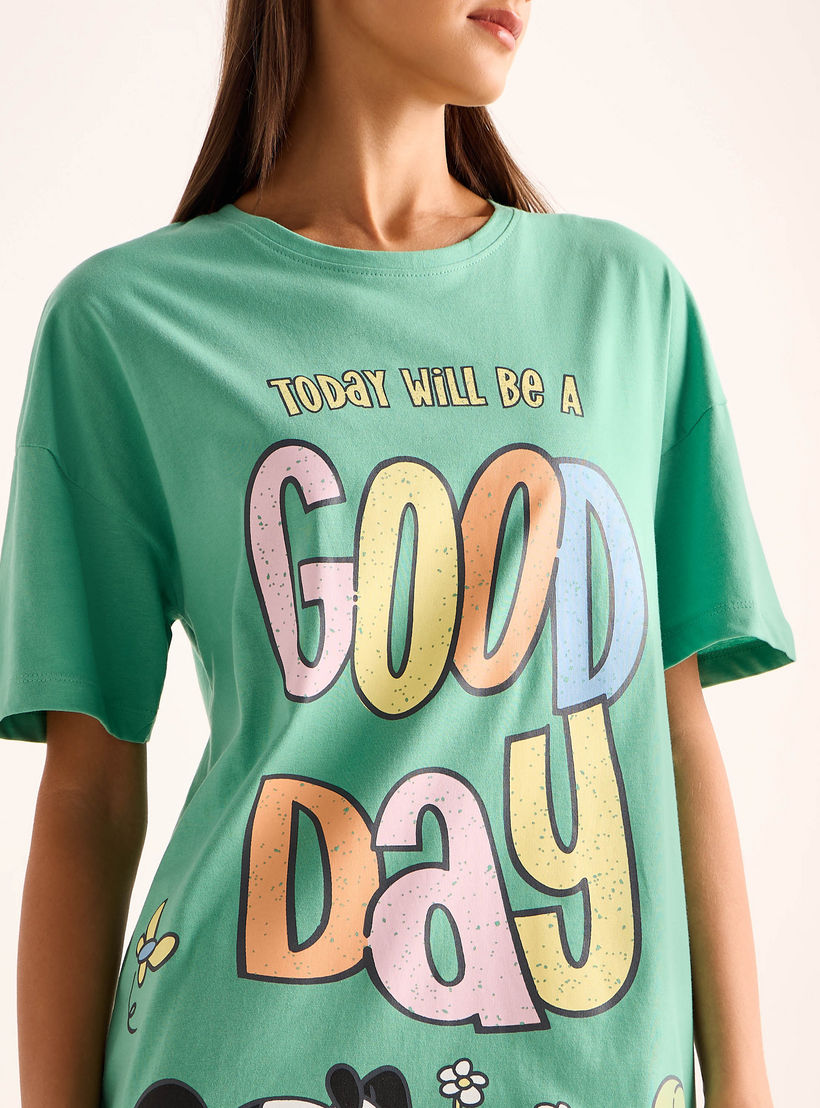 قميص نوم قطن بياقة مستديرة وطبعات-women-clothing-nightwear-nighties-image-4