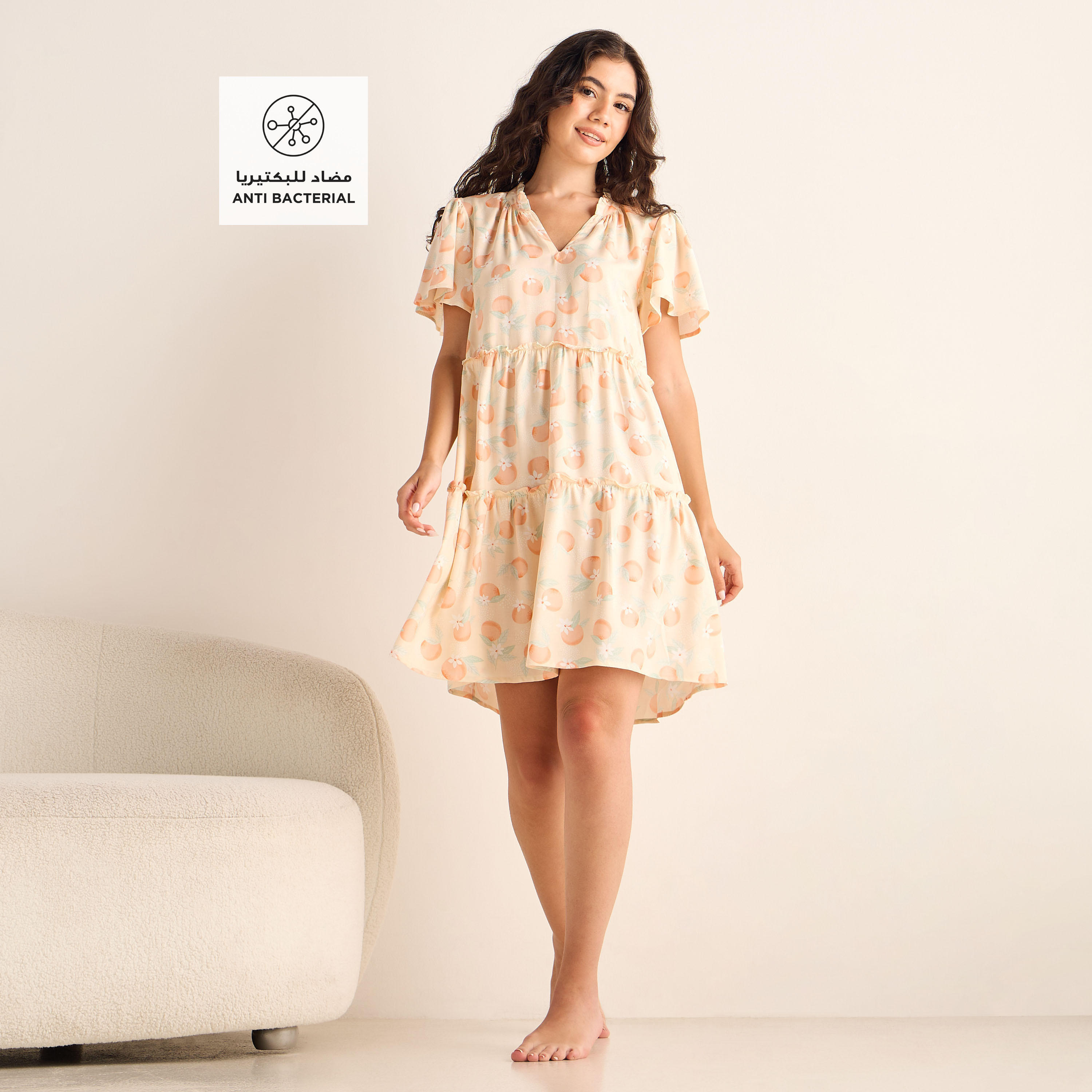فستان نوم فيسكوز متعدد الطبقات بأكمام واسعة - طقم من 2-women-clothing-nightwear-nighties-image-2
