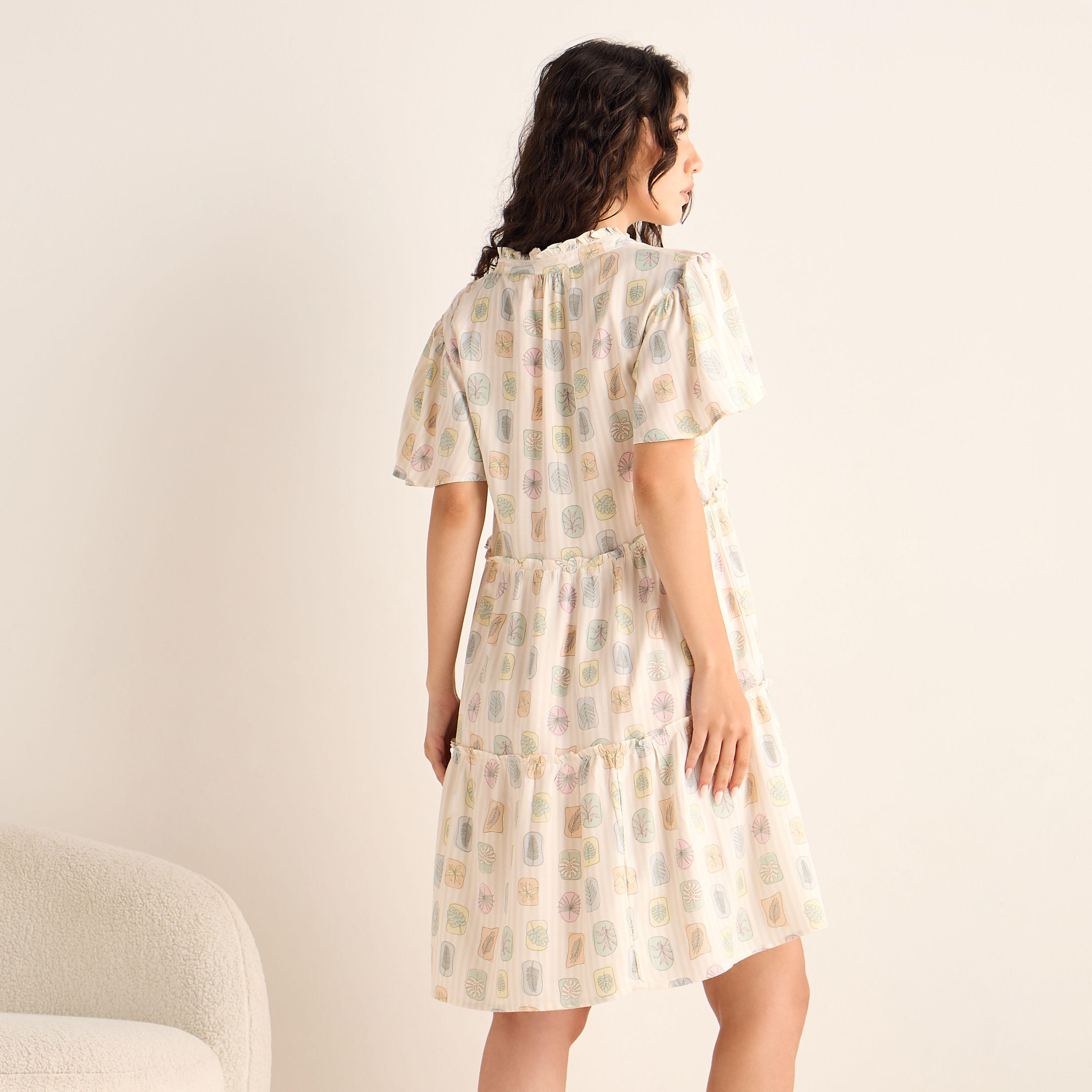 فستان نوم فيسكوز متعدد الطبقات بأكمام واسعة - طقم من 2-women-clothing-nightwear-nighties-image-4