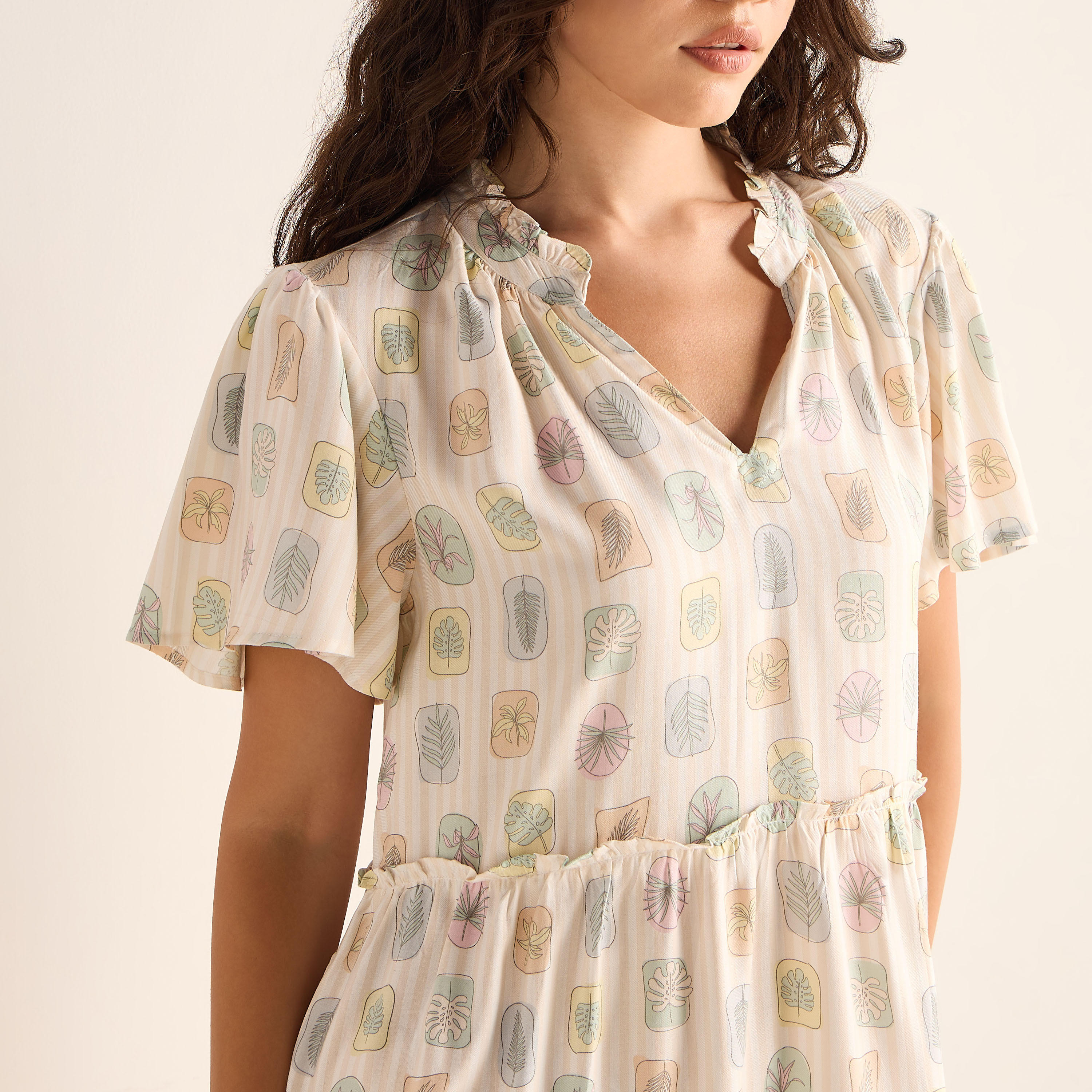فستان نوم فيسكوز متعدد الطبقات بأكمام واسعة - طقم من 2-women-clothing-nightwear-nighties-image-5