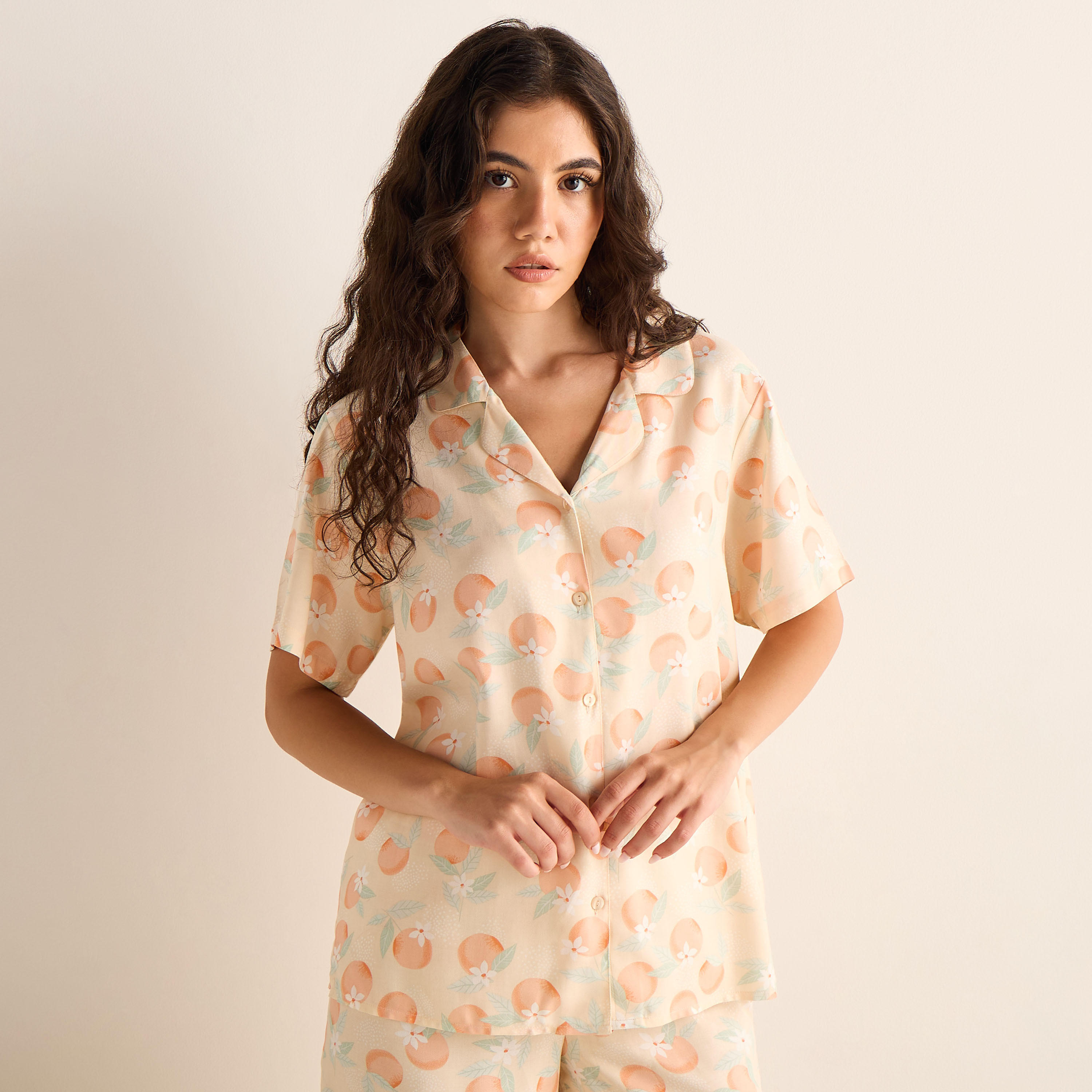 Printed Shirt with Pyjama Set-women-clothing-nightwear-pyjamas-longsets-image-3