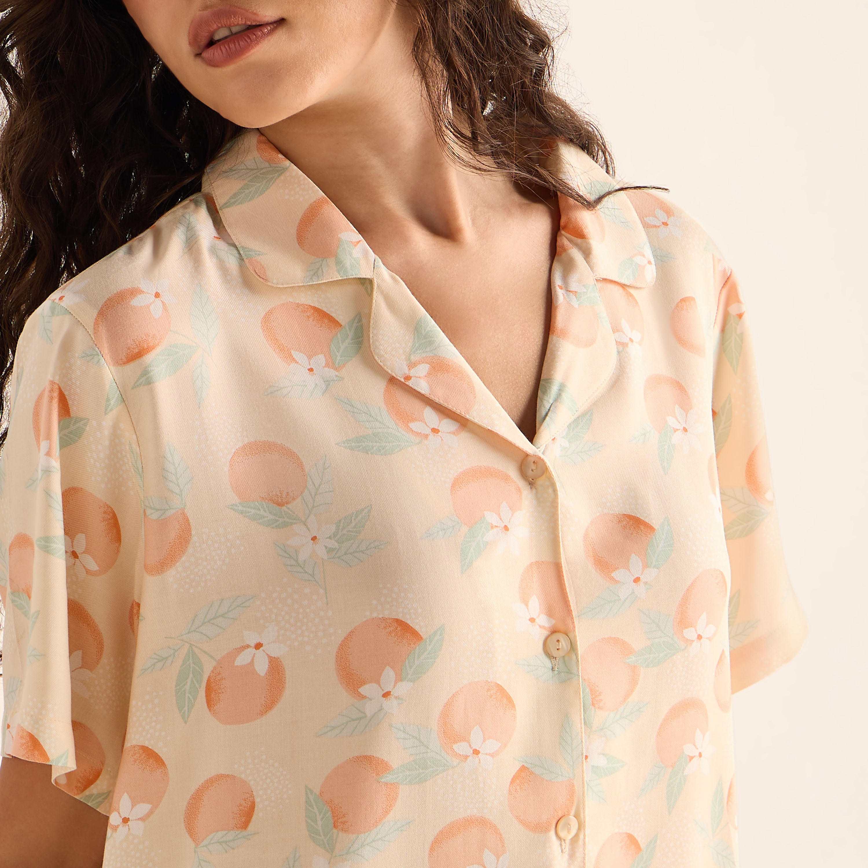 طقم بنطلون بيجاما وقميص بطبعات-women-clothing-nightwear-pyjamas-longsets-image-2