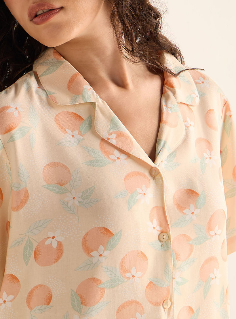 طقم بنطلون بيجاما وقميص بطبعات-women-clothing-nightwear-pyjamas-longsets-image-2