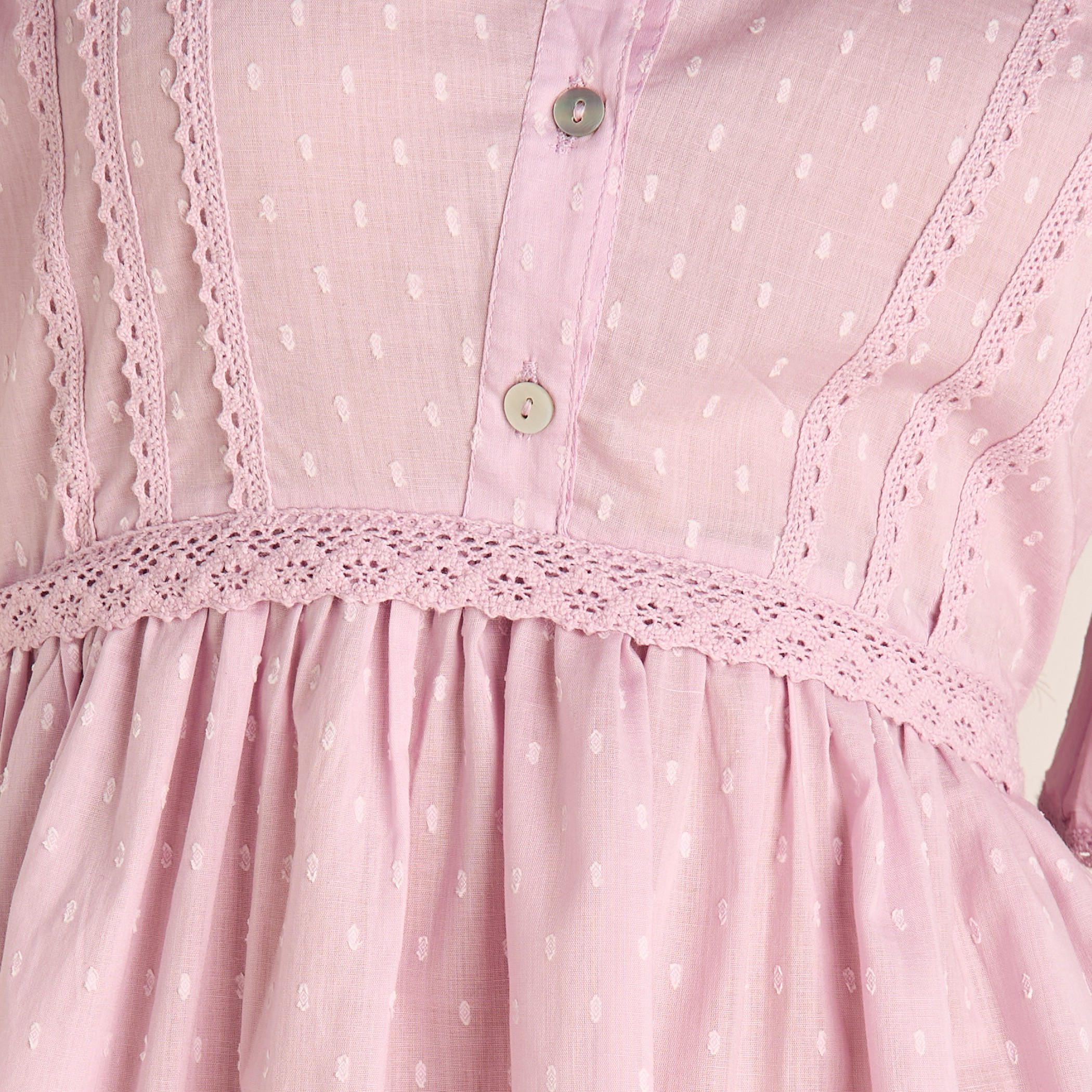 Textured Dobby Viscose Night Gown with Tie-Up Belt and Flutter Sleeves-women-clothing-nightwear-nighties-image-5