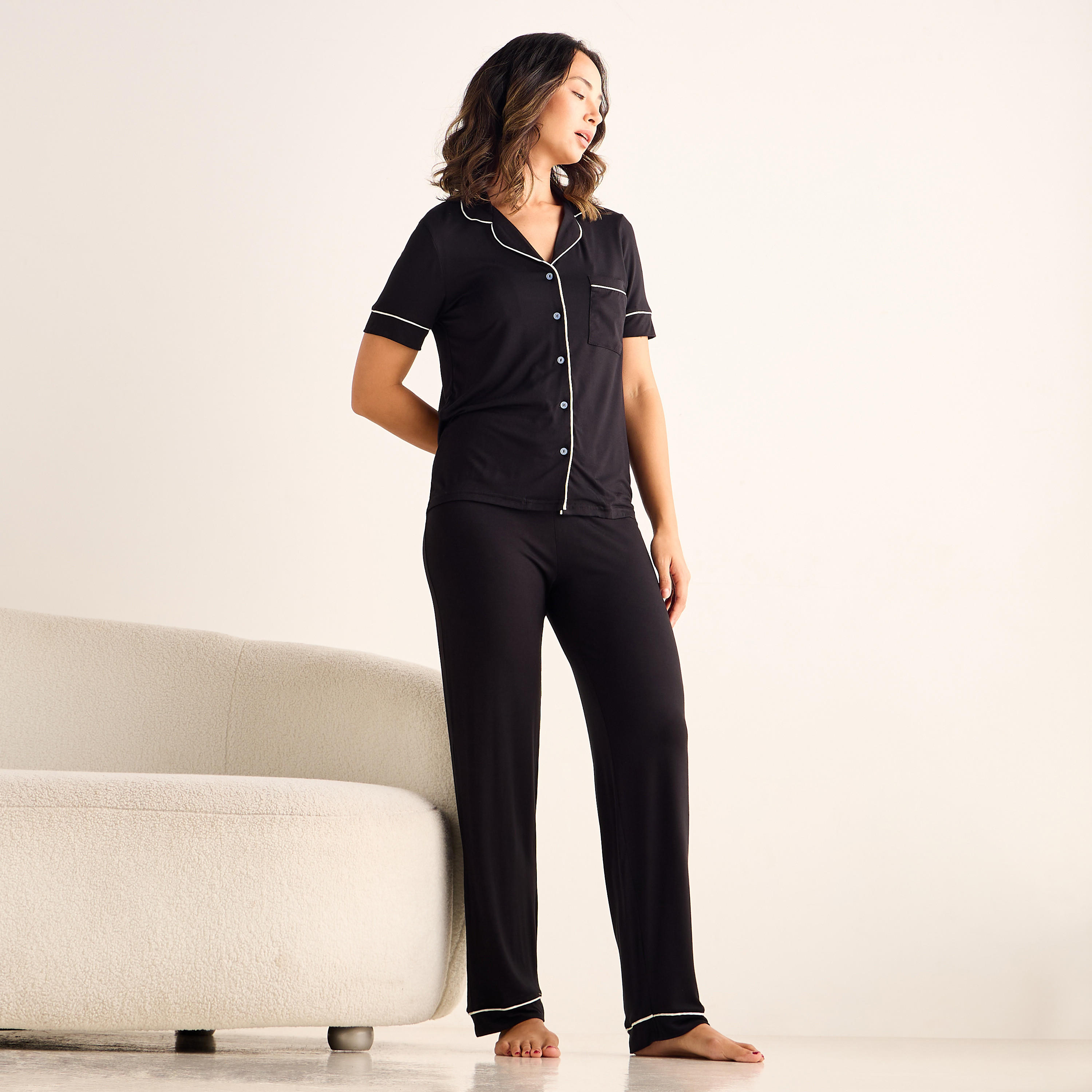 Aadaraya Piping Detail Pyjama Set-women-clothing-nightwear-pyjamas-longsets-image-1