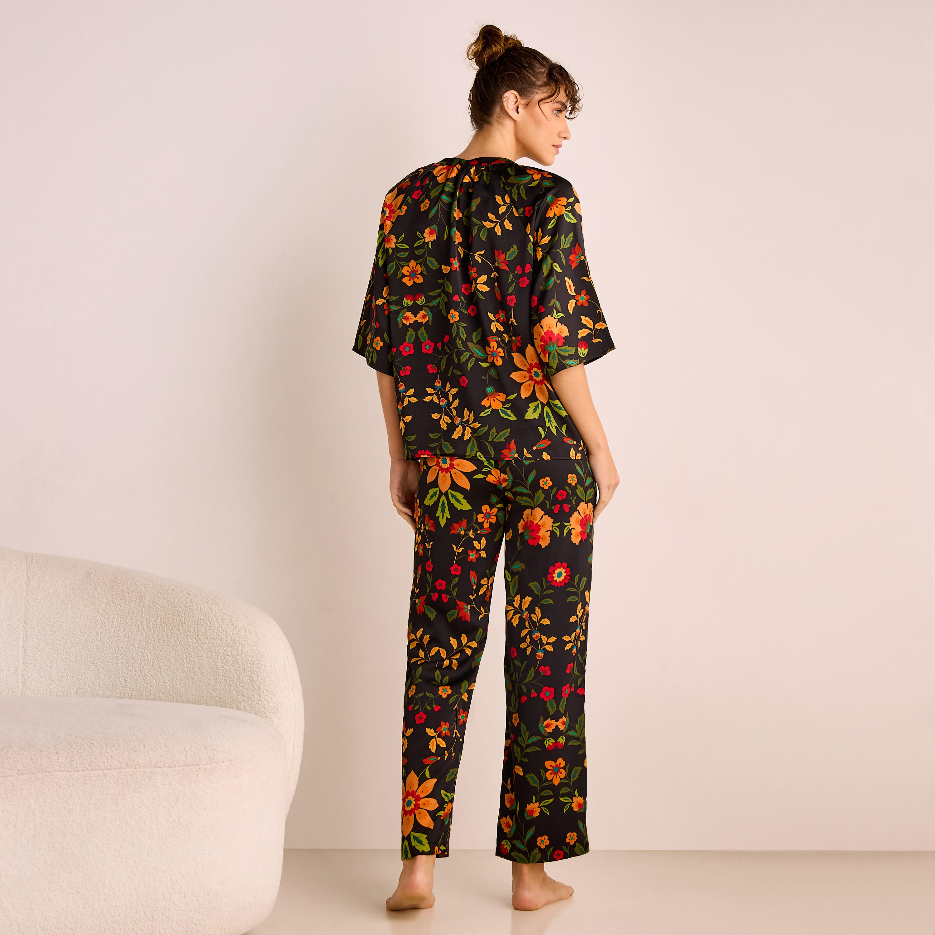 Floral Print Satin Top and Pyjama Set-women-clothing-nightwear-pyjamas-longsets-image-3
