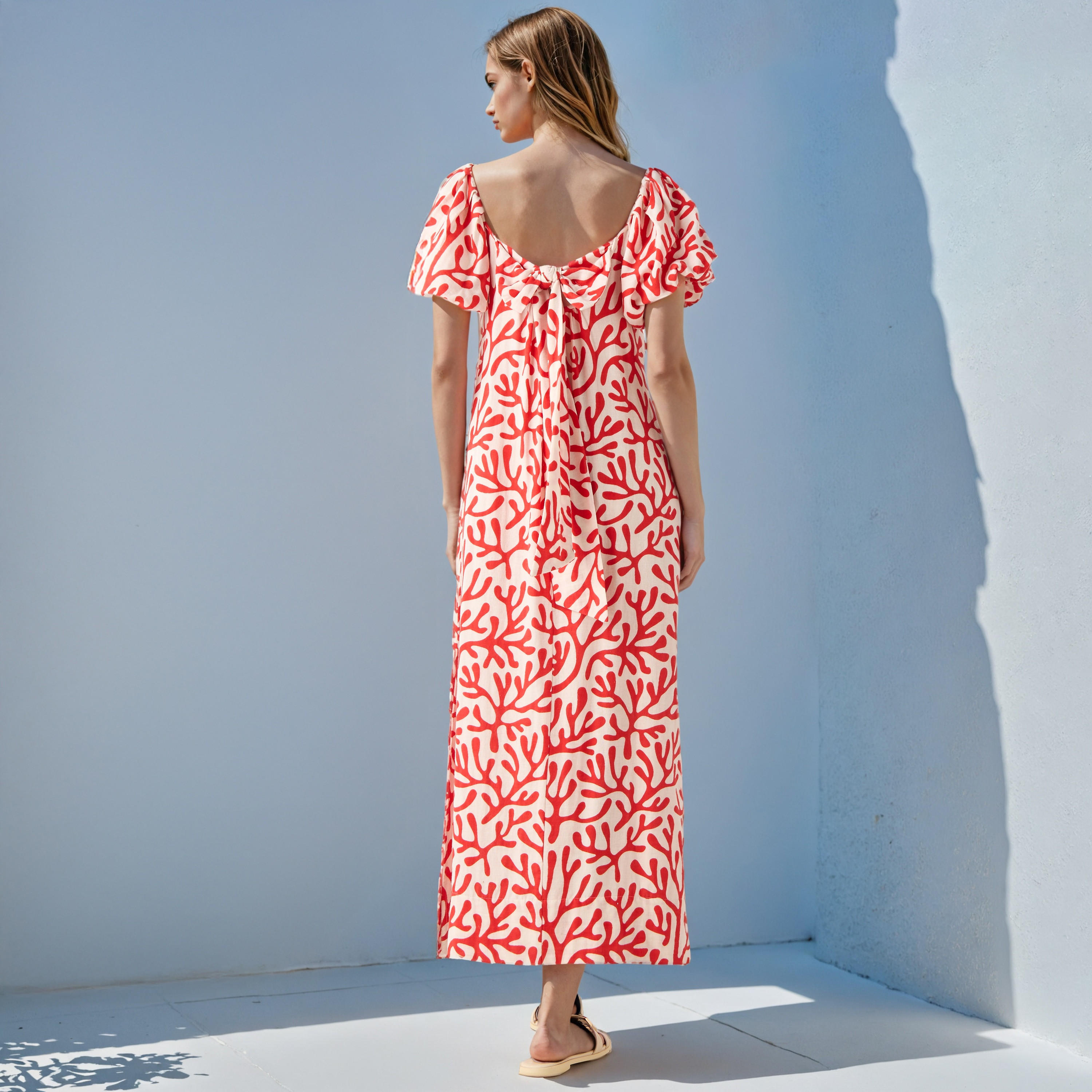 Printed Maxi Cotton Dress with Side Slit-women-clothing-swimandbeach-beachwear-image-3