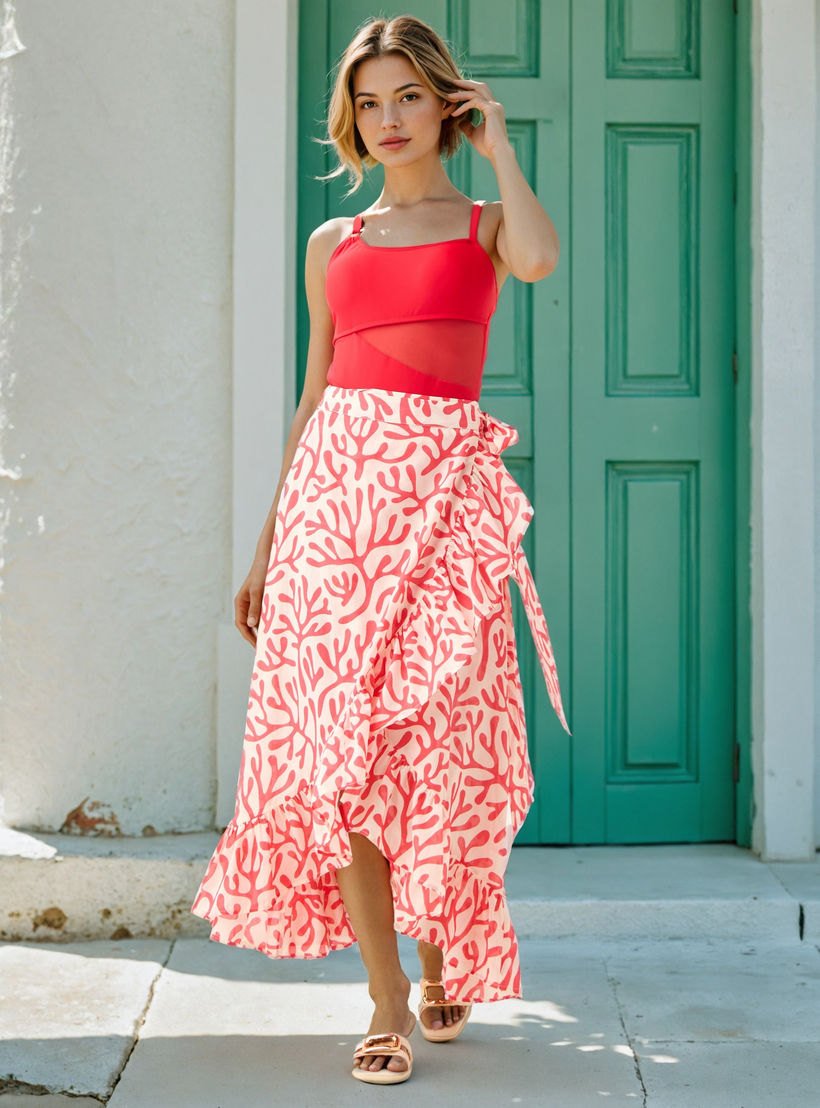 سارونج بتفاصيل كشكش وطبعات-women-clothing-swimandbeach-beachwear-image-4