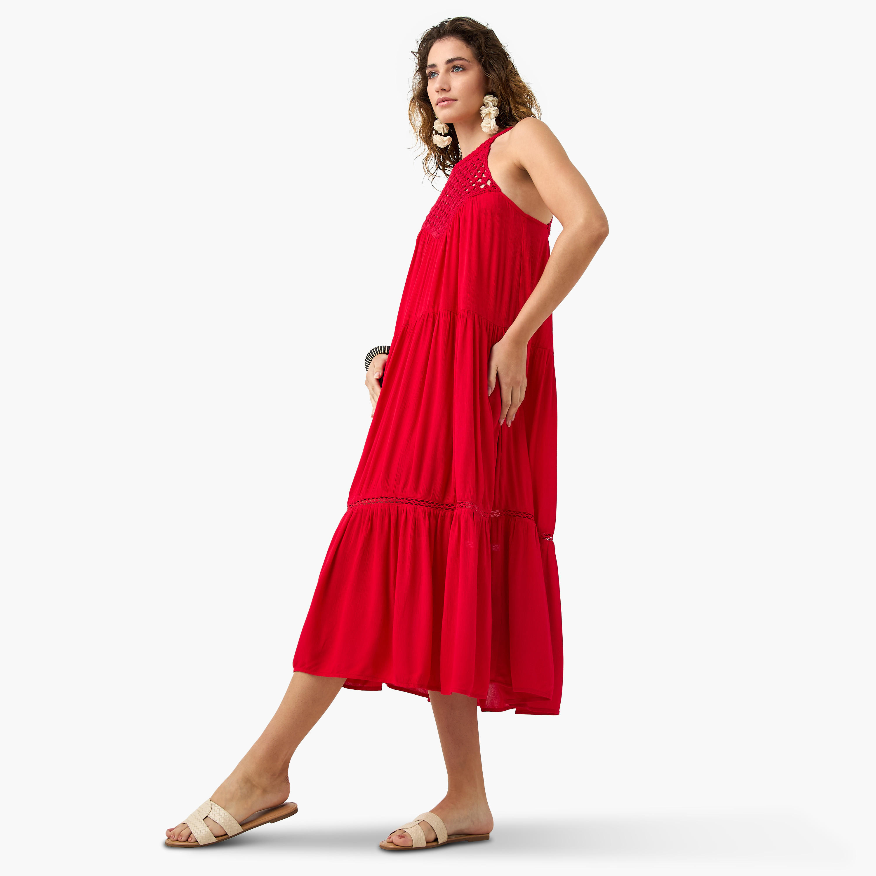 Sleeveless Tiered Dress with Embroidered Detail-women-clothing-swimandbeach-beachwear-image-2