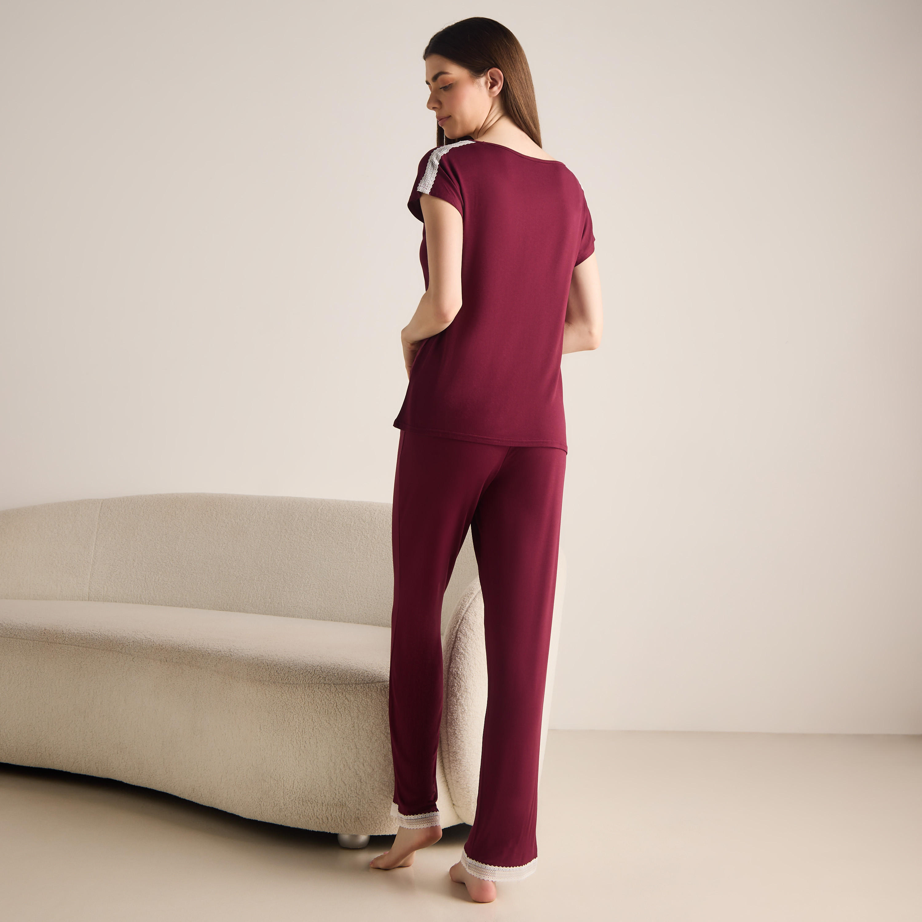 Lace Trim Pyjama Set-women-clothing-nightwear-pyjamas-longsets-image-3