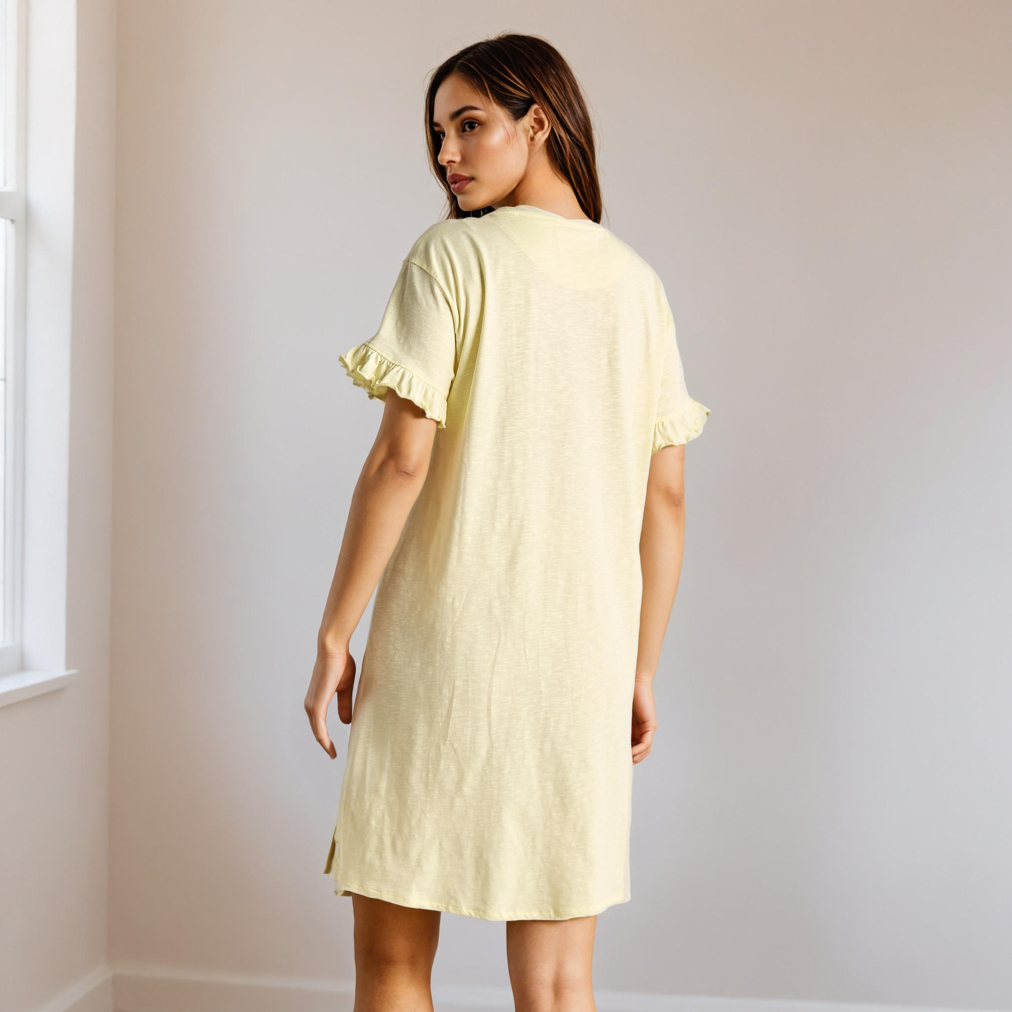 Powerpuff Girls Print Cotton Sleepshirt-women-clothing-nightwear-nighties-image-3
