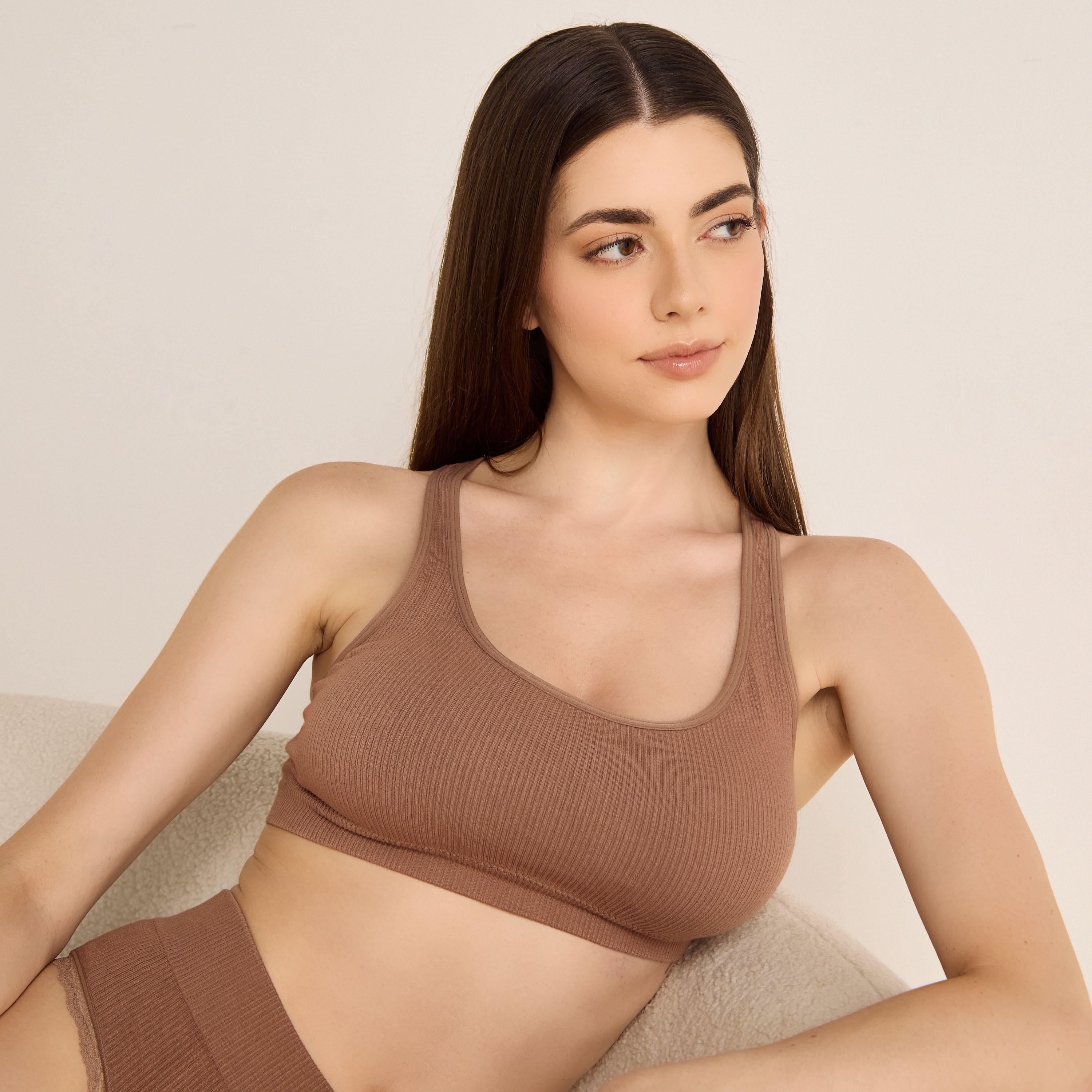 Ribbed Skins Seamless Racerback Bra-women-clothing-lingerie-bras-image-1