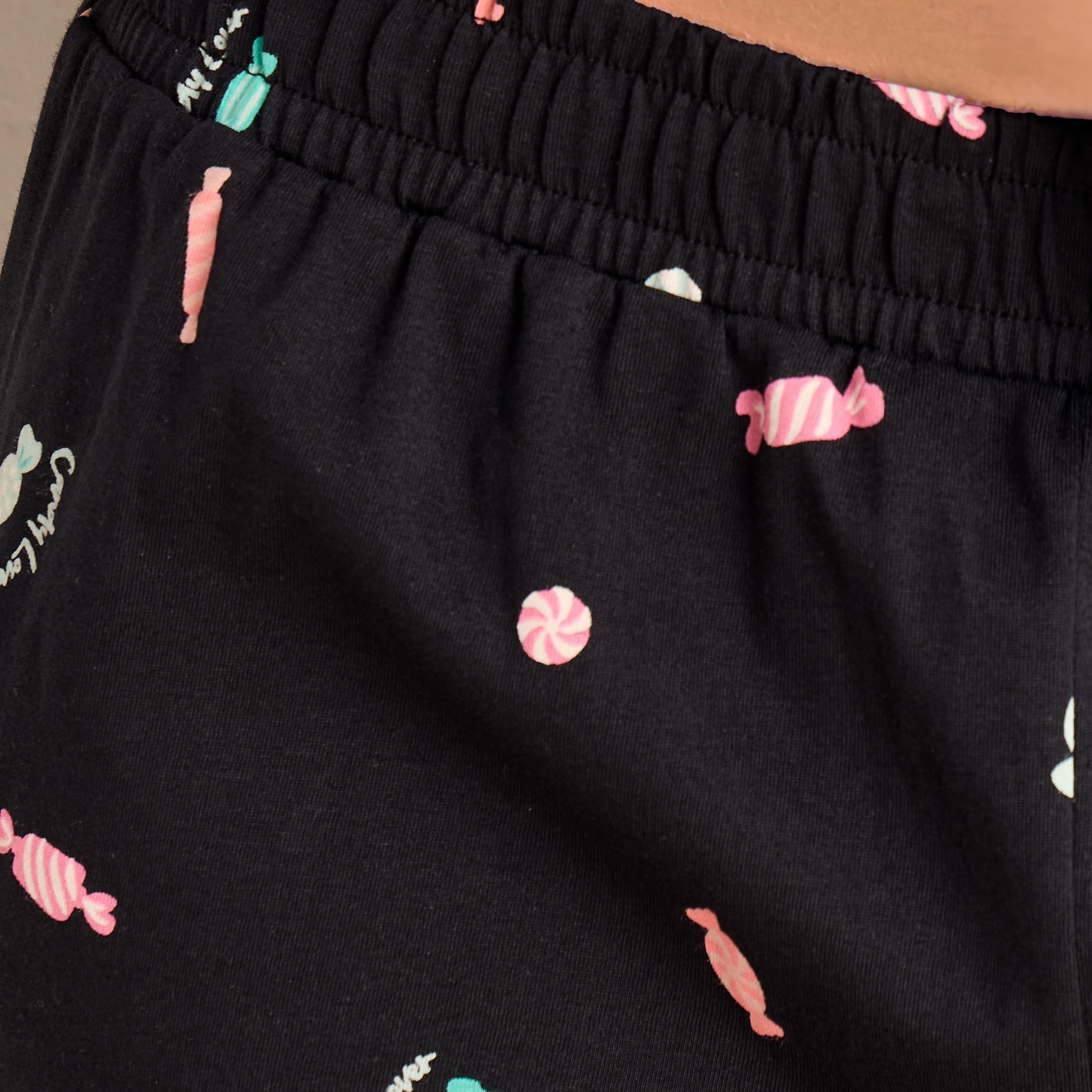All-Over Print T-shirt and Shorts Set-women-clothing-nightwear-pyjamas-shortsets-image-7