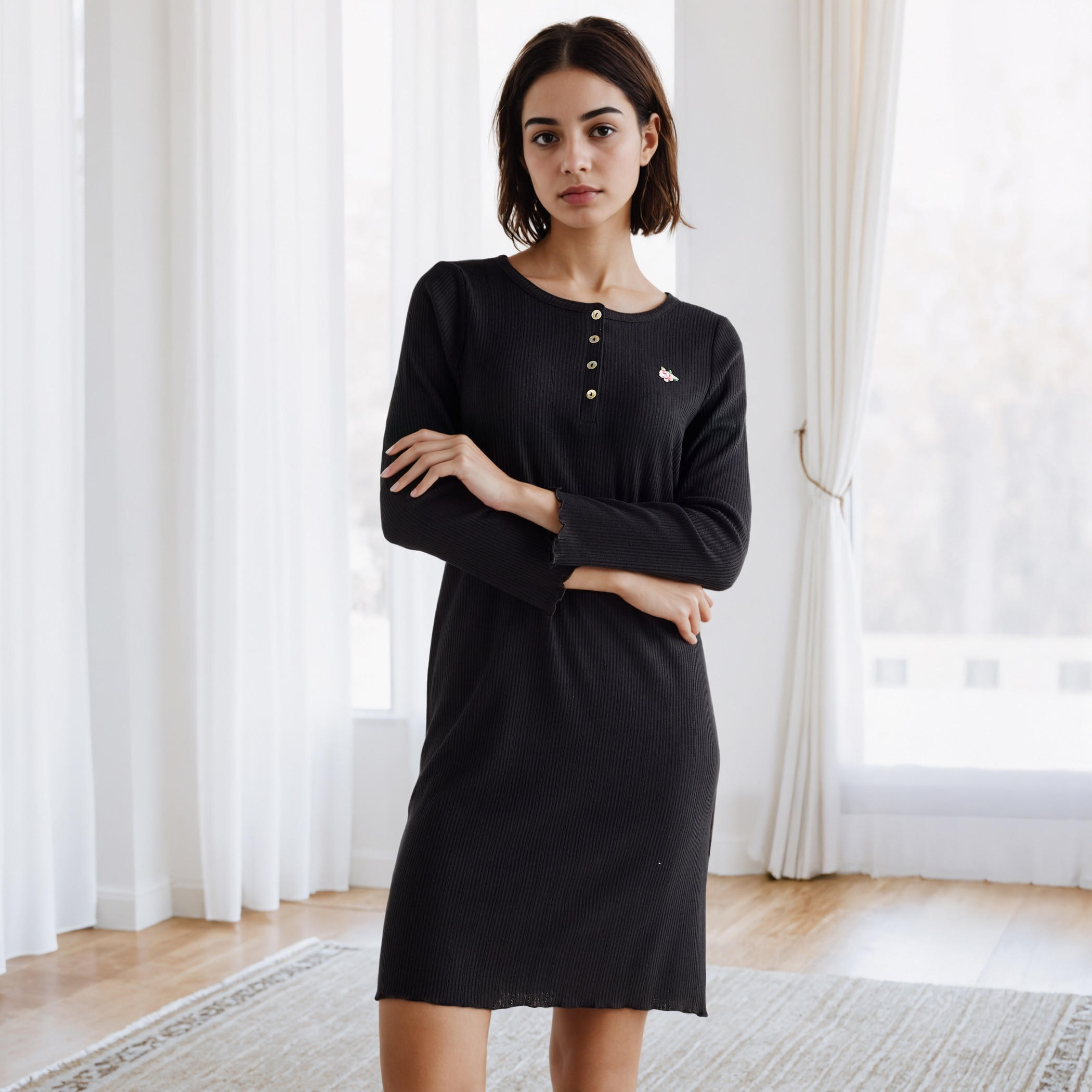 فستان نوم بارز الملمس-women-clothing-nightwear-nighties-image-2