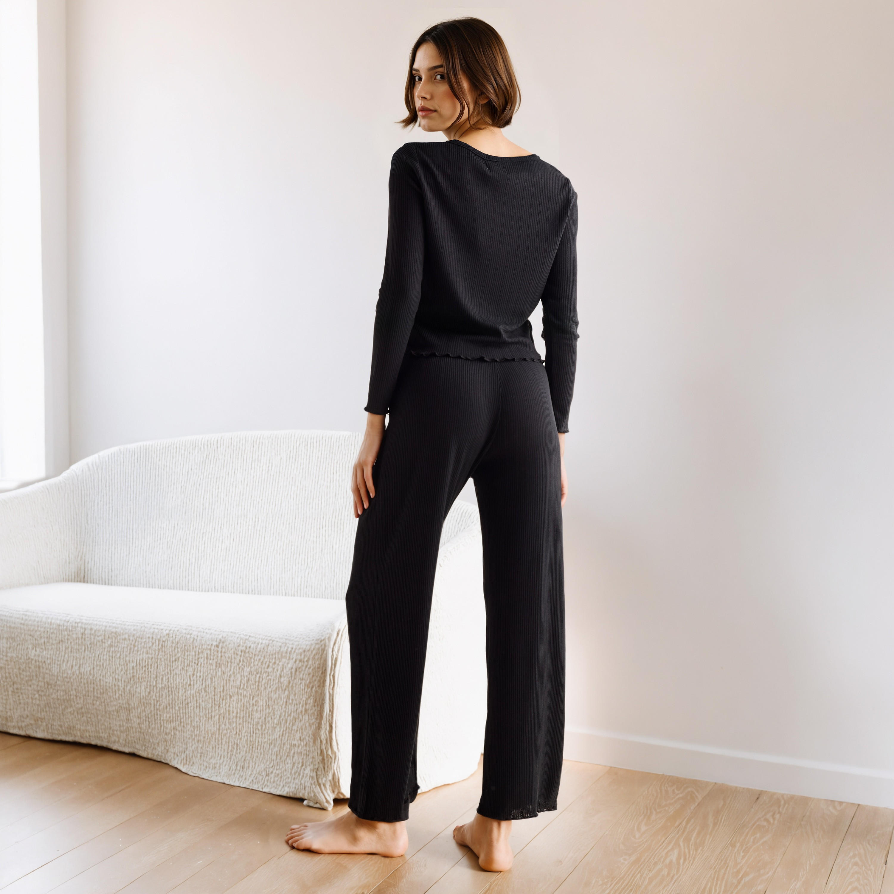 Pointelle Textured Pyjama Set-women-clothing-nightwear-pyjamas-longsets-image-3
