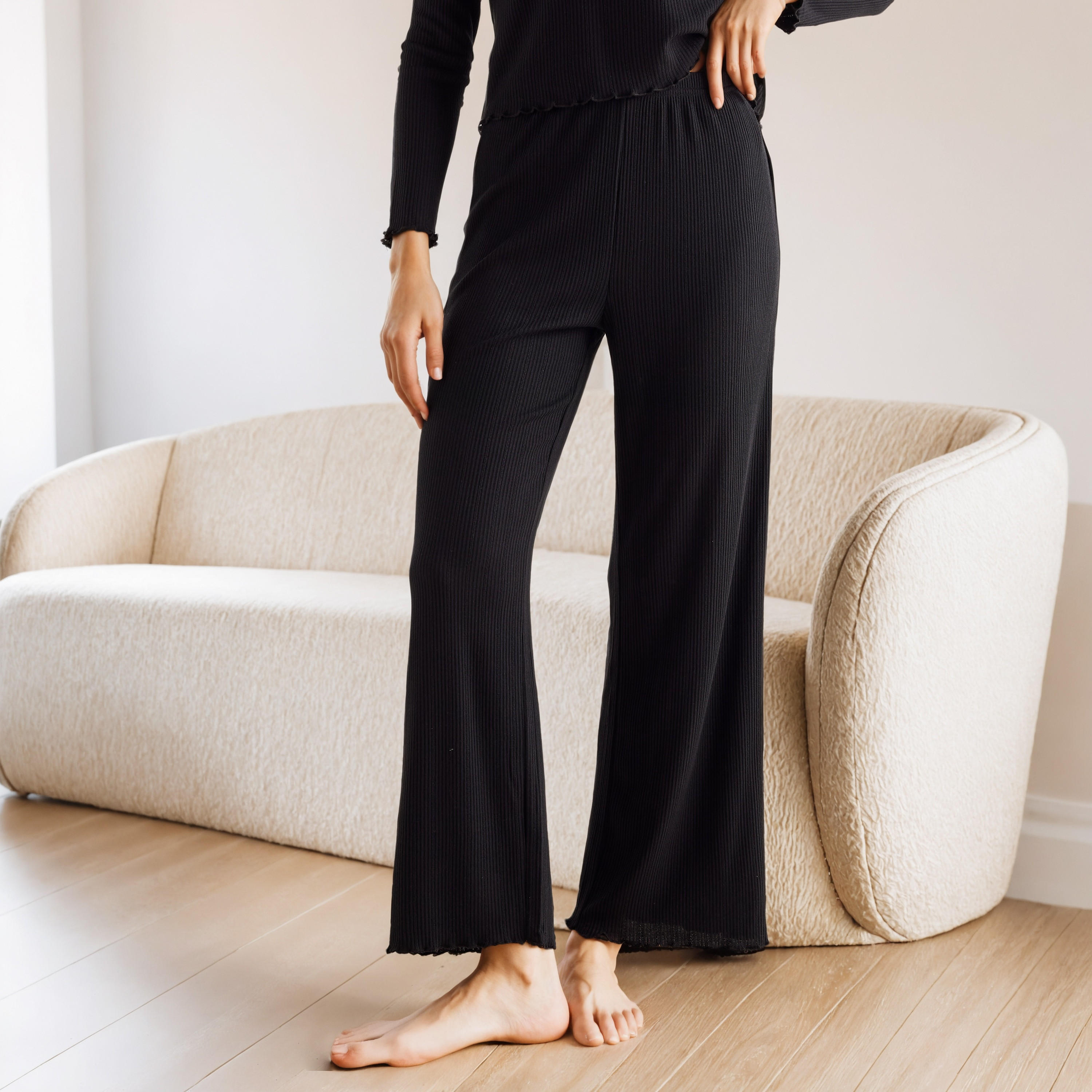 Pointelle Textured Pyjama Set-women-clothing-nightwear-pyjamas-longsets-image-4