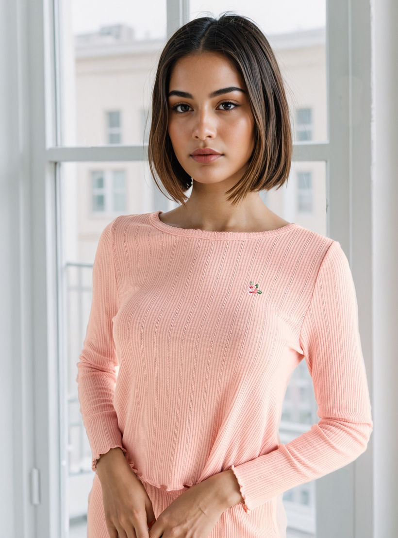 طقم بيجاما بارز الملمس-women-clothing-nightwear-pyjamas-longsets-image-5