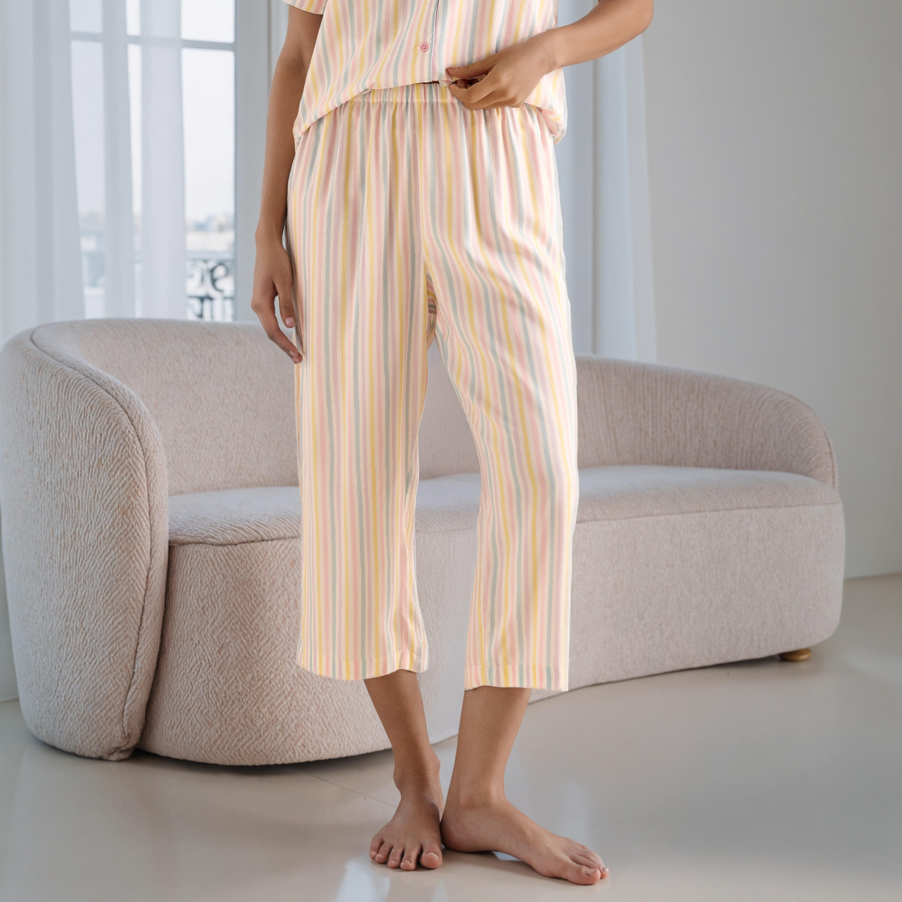 طقم بيجاما مقلم-women-clothing-nightwear-pyjamas-longsets-image-4
