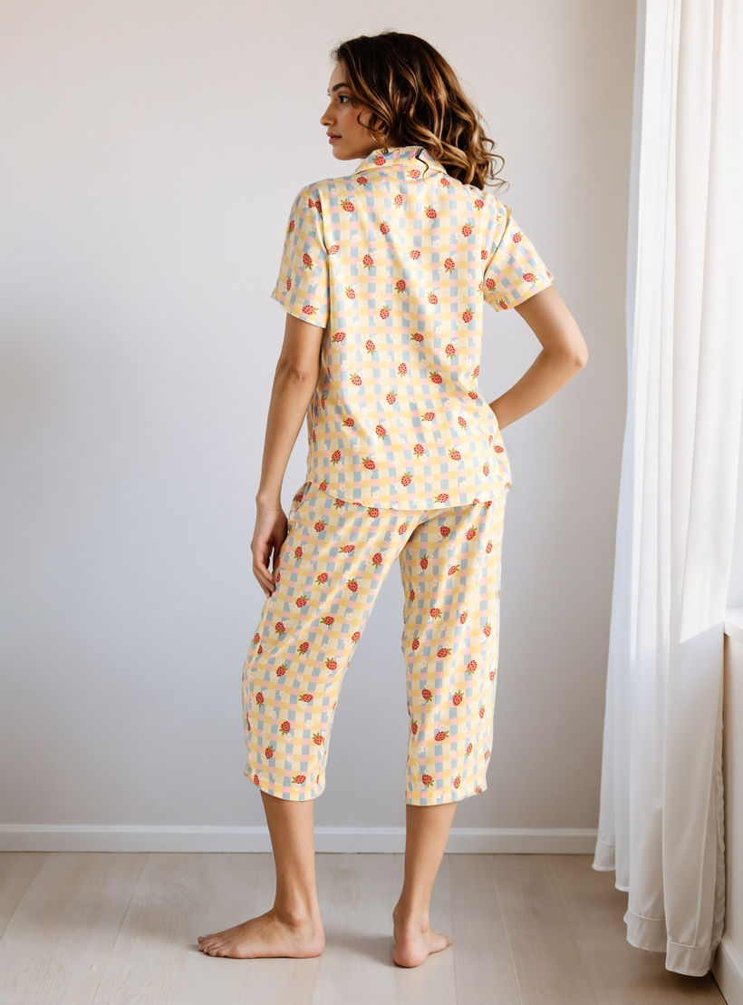 Strawberry Print Pyjama Set-women-clothing-nightwear-pyjamas-longsets-image-4
