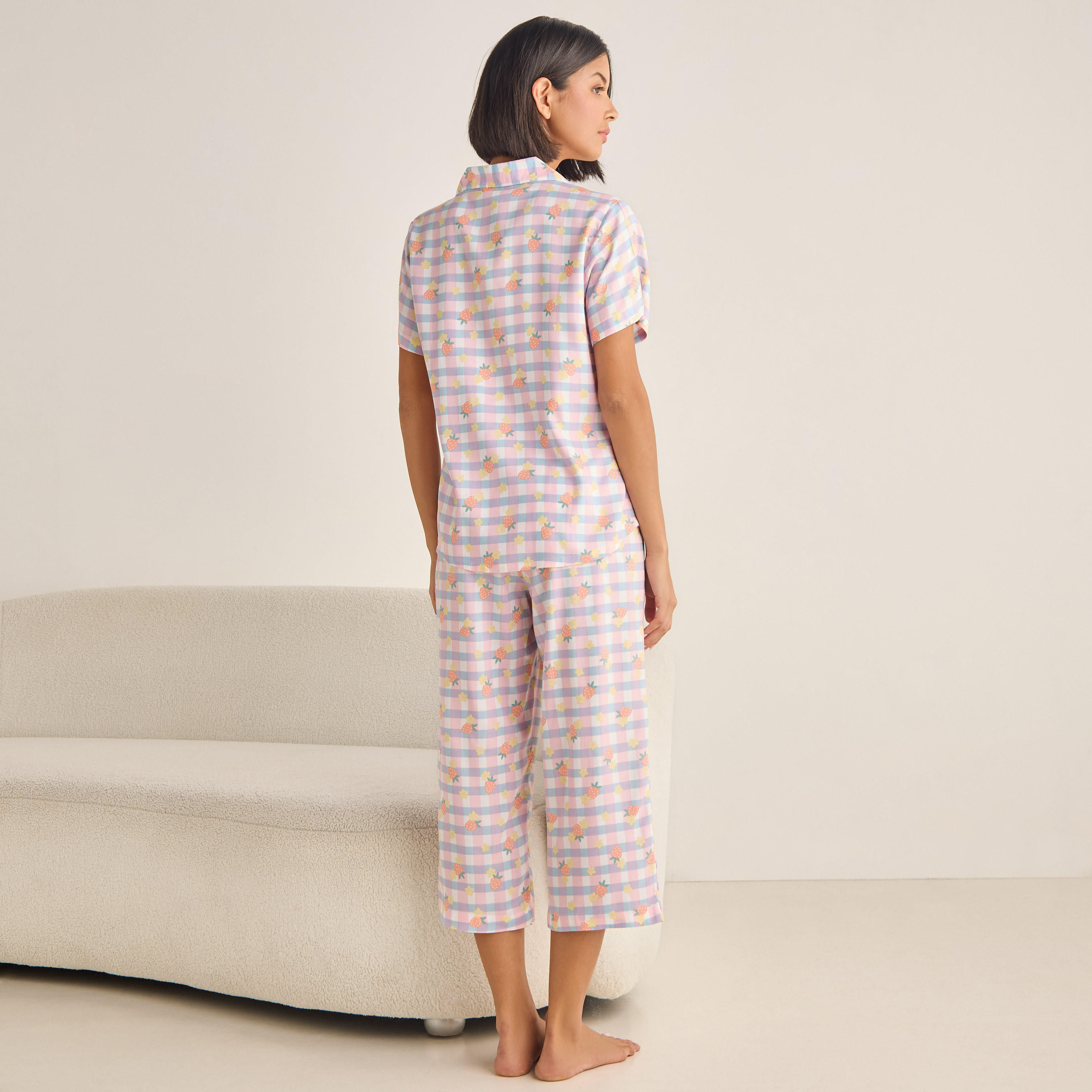 Strawberry Print Pyjama Set-women-clothing-nightwear-pyjamas-longsets-image-3