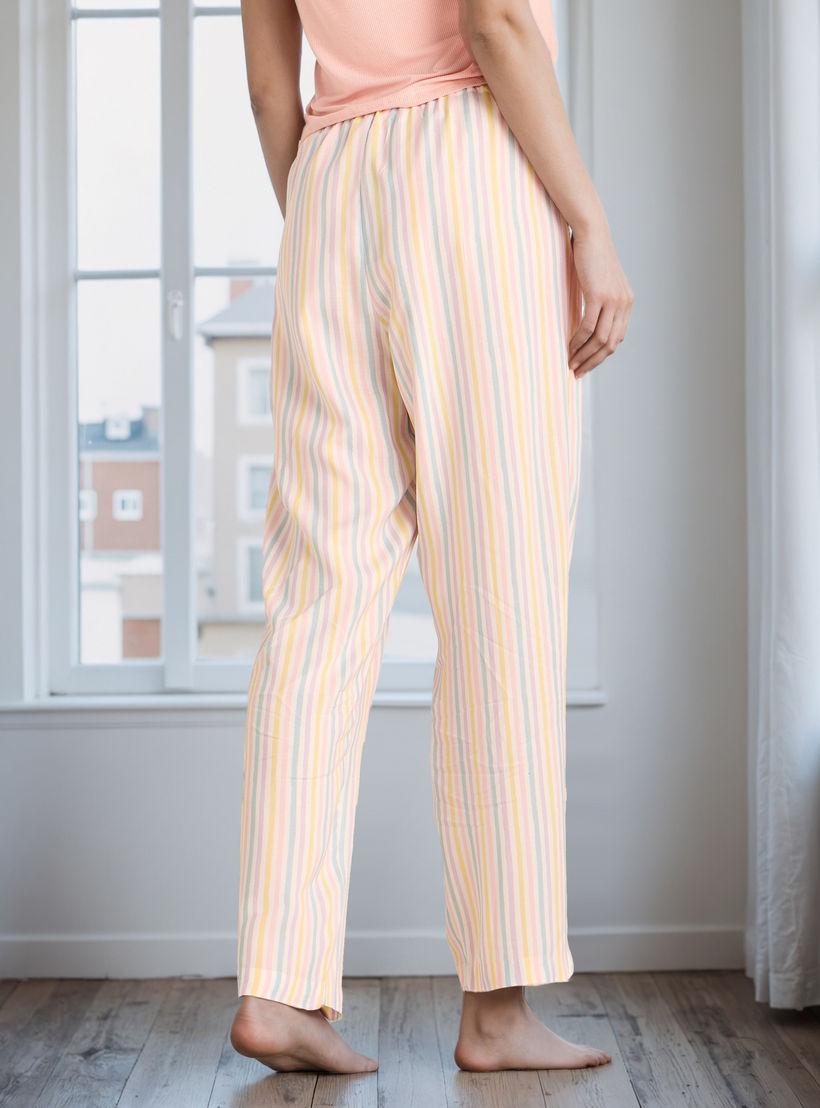 بنطلون بيجاما مقلم بحزام خصر مطاطي-women-clothing-nightwear-pyjamas-bottoms-image-3