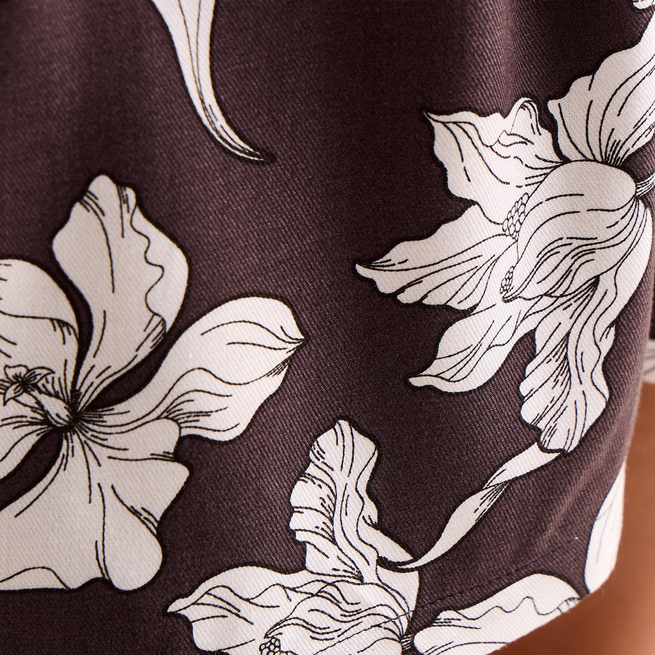 Floral Print Twill Viscose Shorts-women-clothing-nightwear-pyjamas-bottoms-image-5